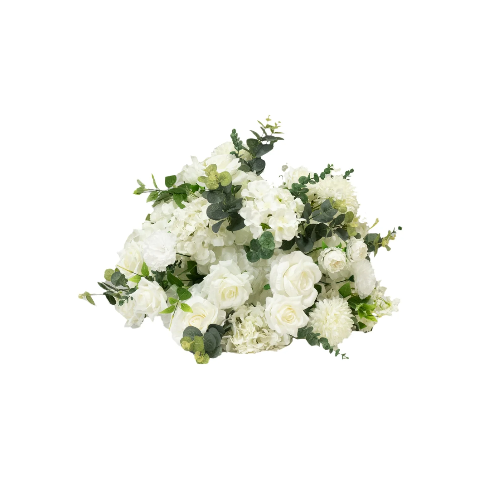 22-Inch White Silk Flower Grand Centerpiece – Pre-Arranged Artificial Rose, Hydrangea & Chrysanthemum Ball for Wedding & Event Décor - Image 6