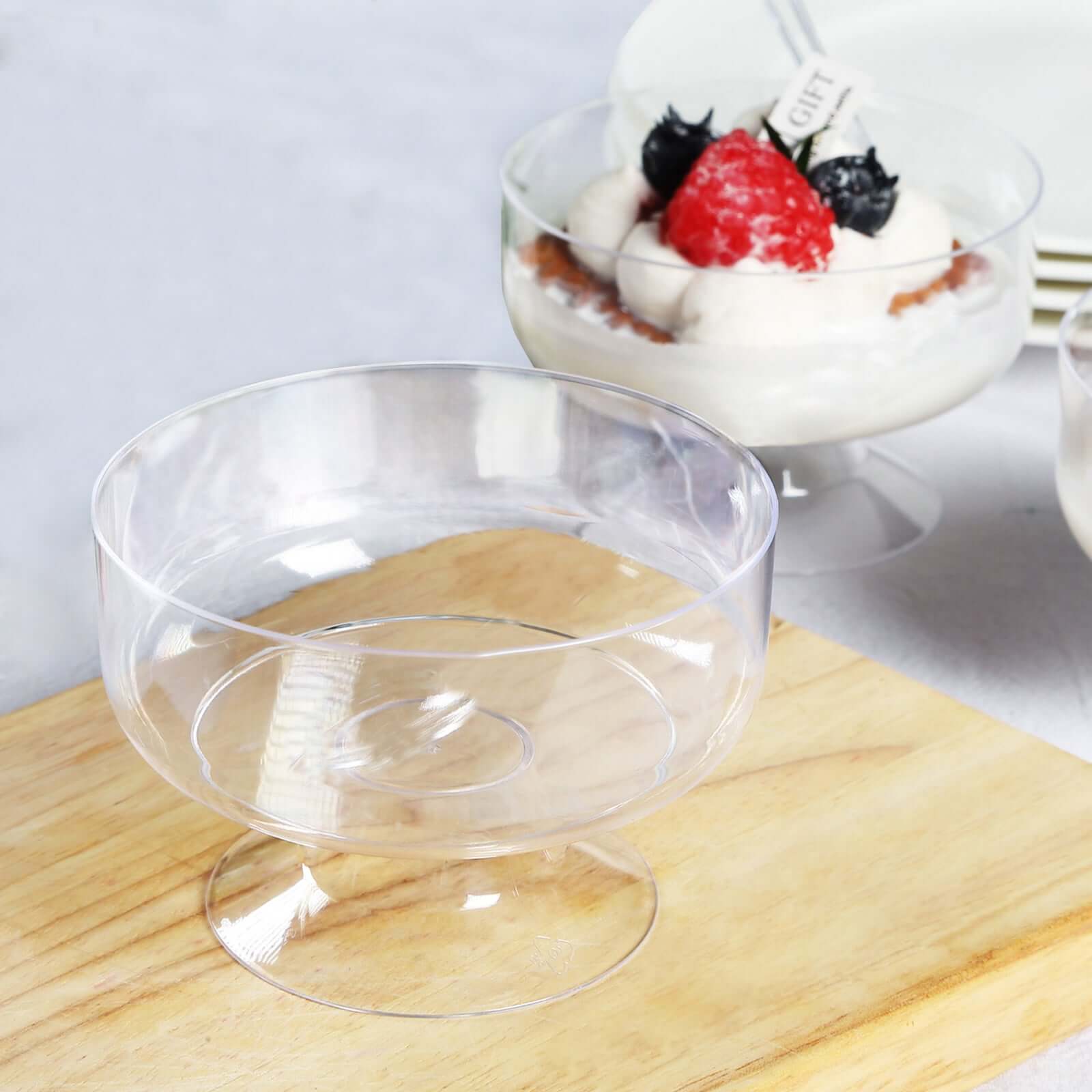 24-Pack Plastic Footed Dessert Cups Clear with Spoons - Perfect for Parfaits 6oz - Image 6