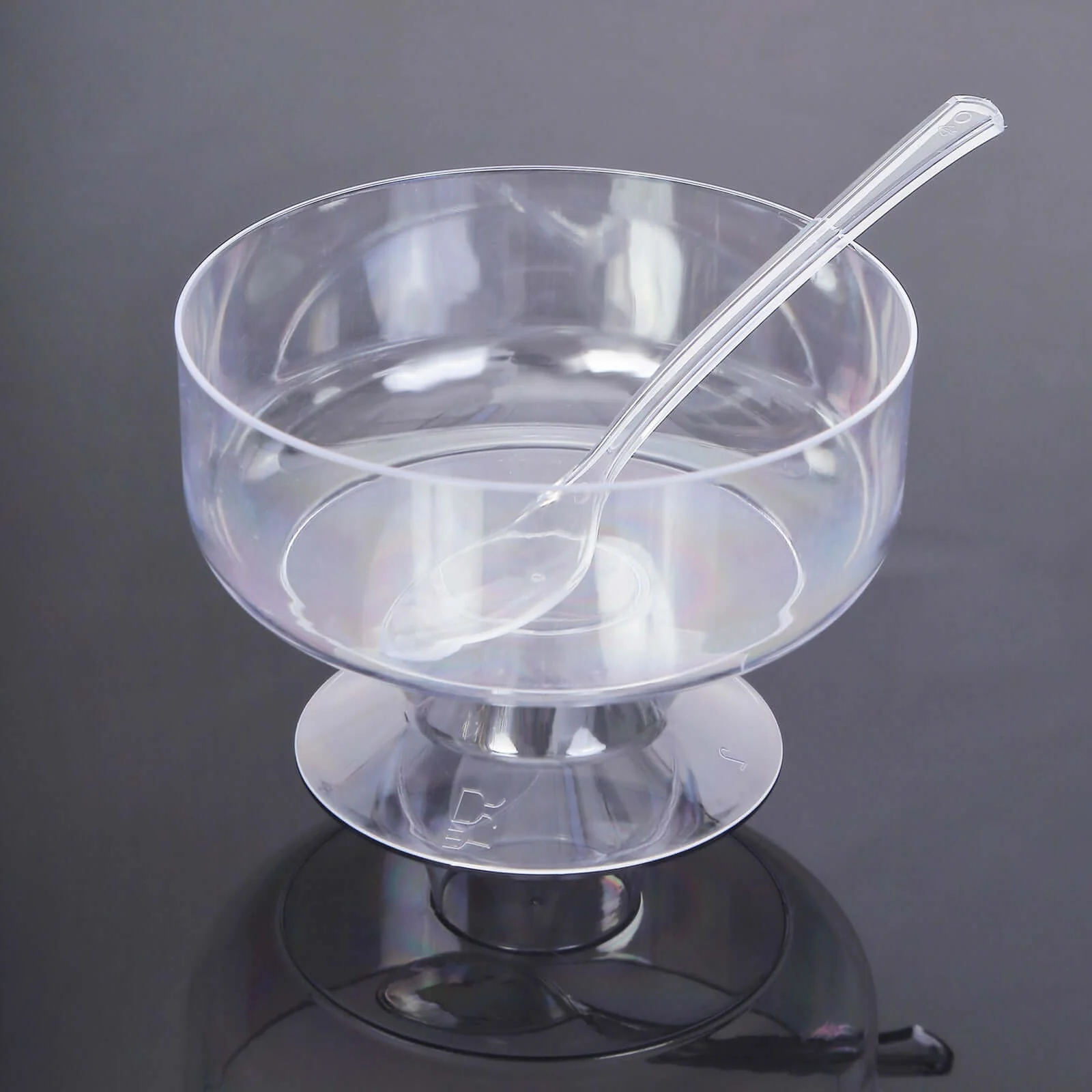 24-Pack Plastic Footed Dessert Cups Clear with Spoons - Perfect for Parfaits 6oz - Image 7