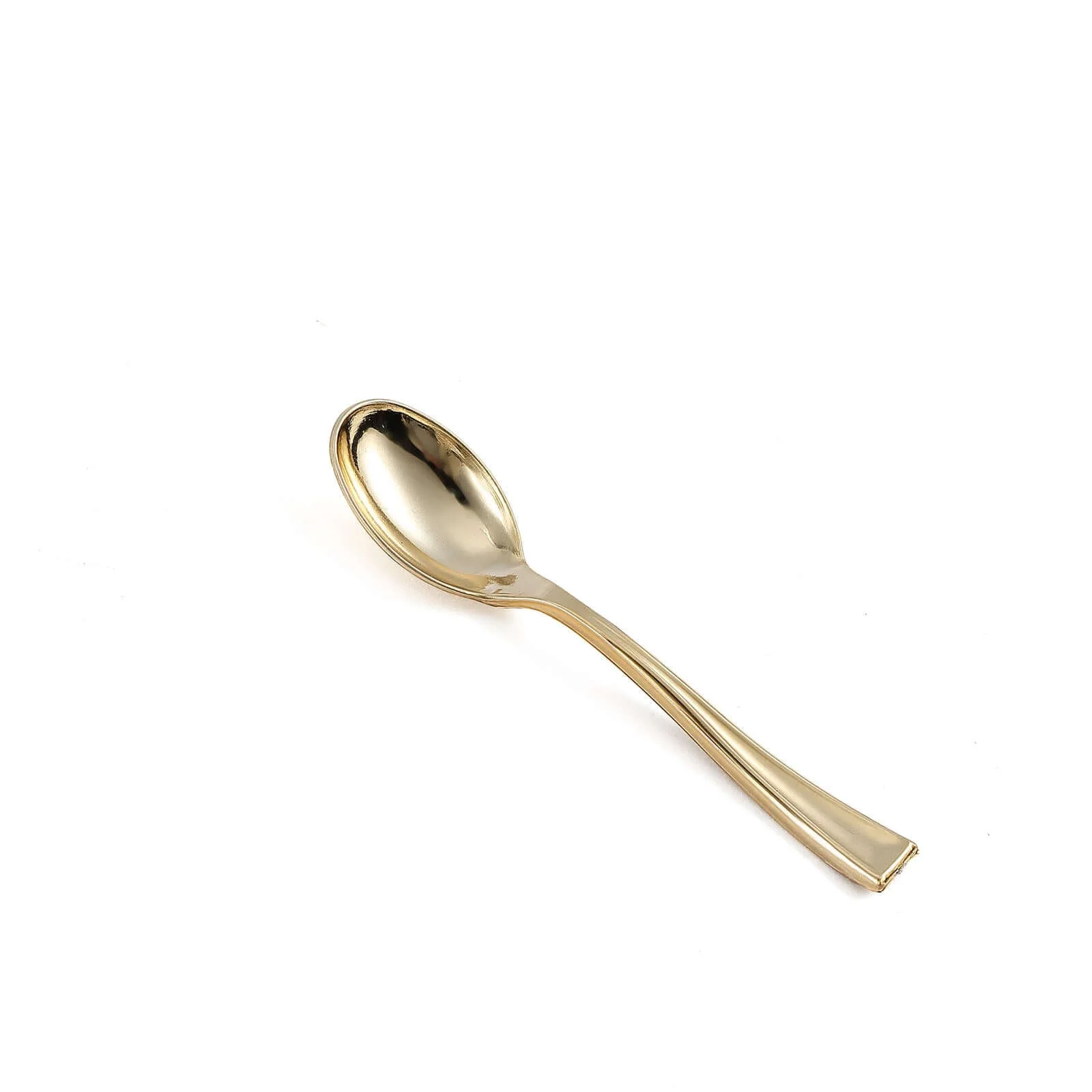 24-Pack Plastic Mini Dessert Spoons Gold - Heavy Duty Disposable Silverware 4" - Image 8
