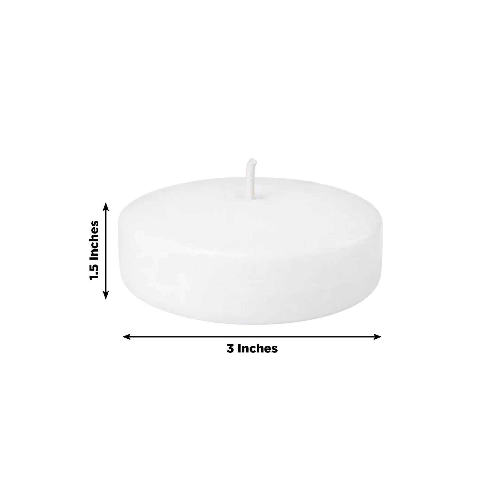 24 Pack White Floating Candles 3" – Unscented 8–10 Hour Burn, Dripless & Smokeless Disc Candles - Image 3