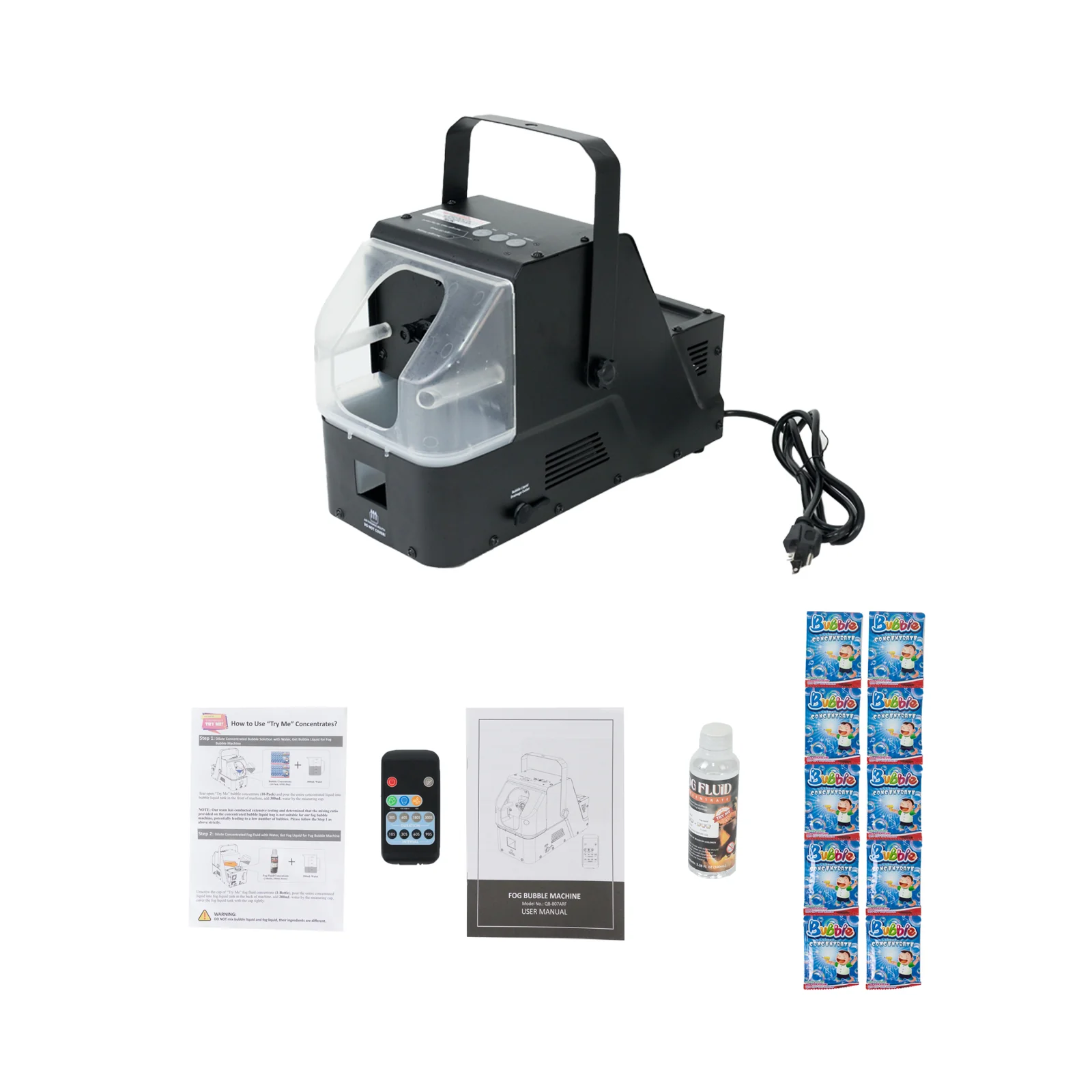 450W 3-in-1 Fog Bubble Machine with Wireless Remote – 550ml Smoke & Bubble Maker for DJ, Stage, Wedding, Halloween & Party Effects - Image 8