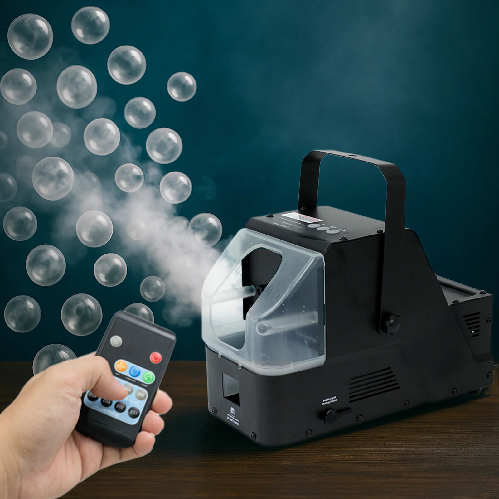 450W 3-in-1 Fog Bubble Machine with Wireless Remote – 550ml Smoke & Bubble Maker for DJ, Stage, Wedding, Halloween & Party Effects - Image 9