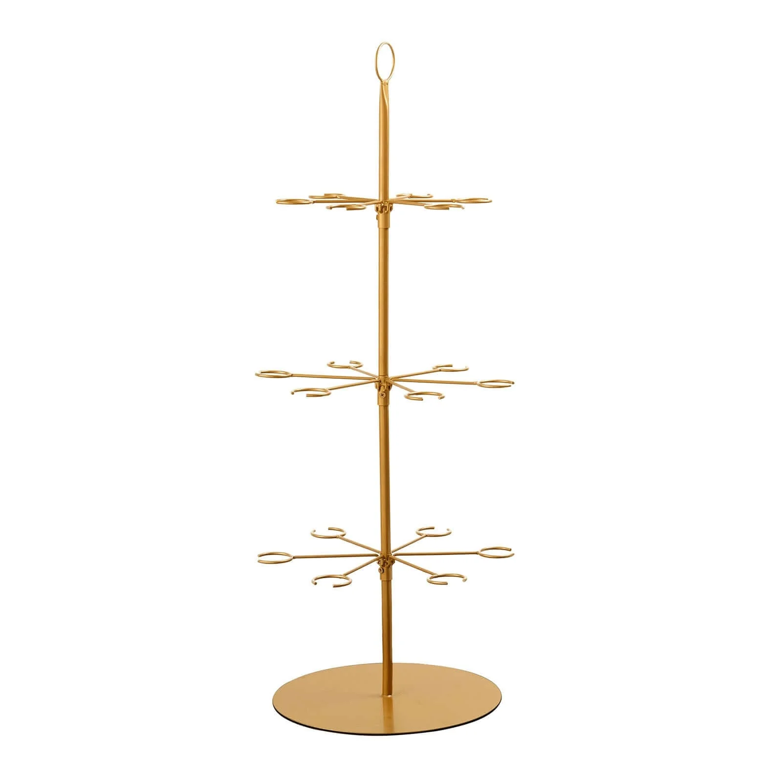 3-Tier Champagne Glass Holder Tower Gold - Modern Metal Flute Display Rack Cocktail Tree Stand for Professional & Home Use 33" - Image 7