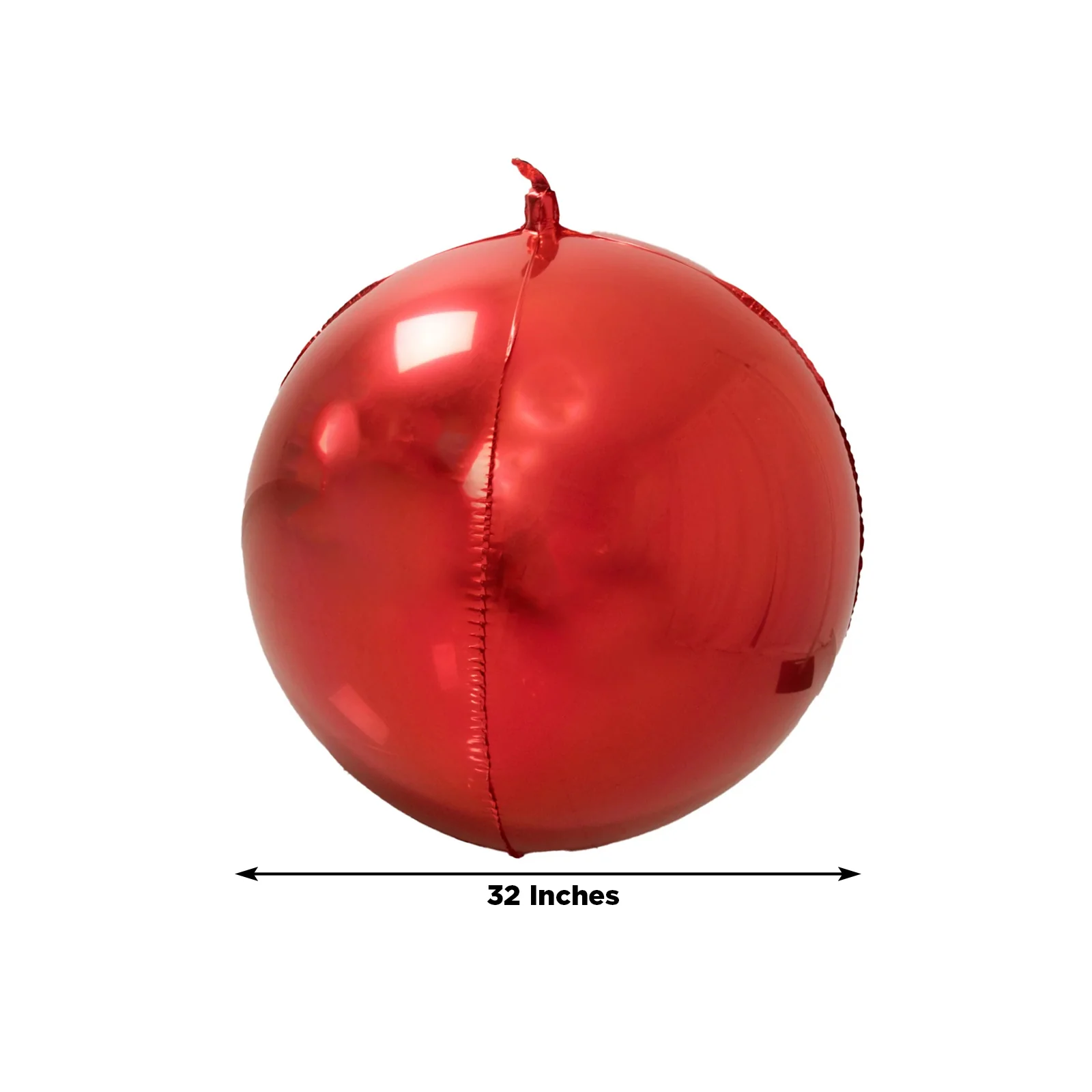 4-Pack 32" Metallic Red Sphere Balloons, Orbz Mylar Balloons Helium or Air-Filled Party Supplies - Image 3