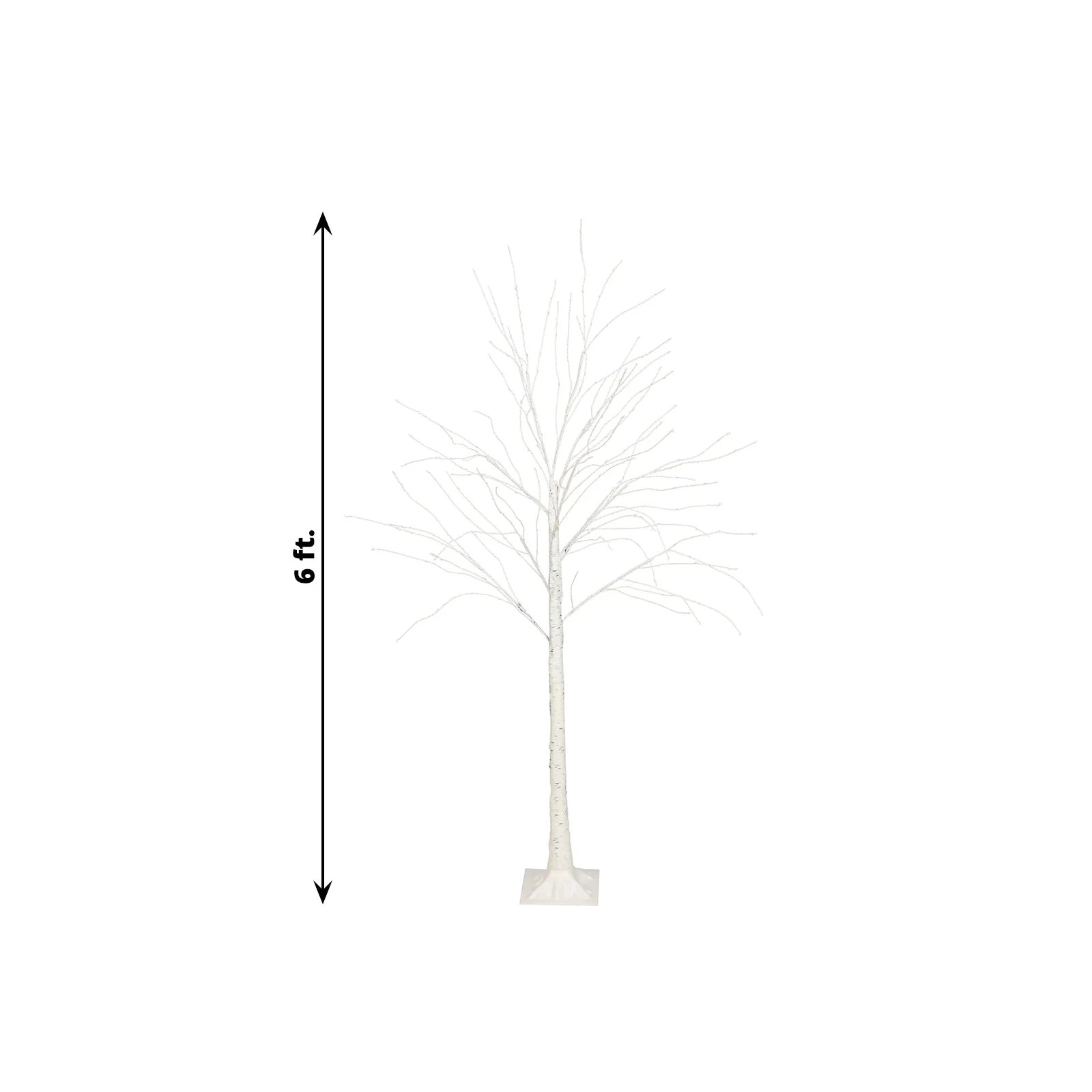 350 LED Lighted Birch Tree Design Warm White - Plug-in Remote Timer Lights with Detachable Base 6ft - Image 2