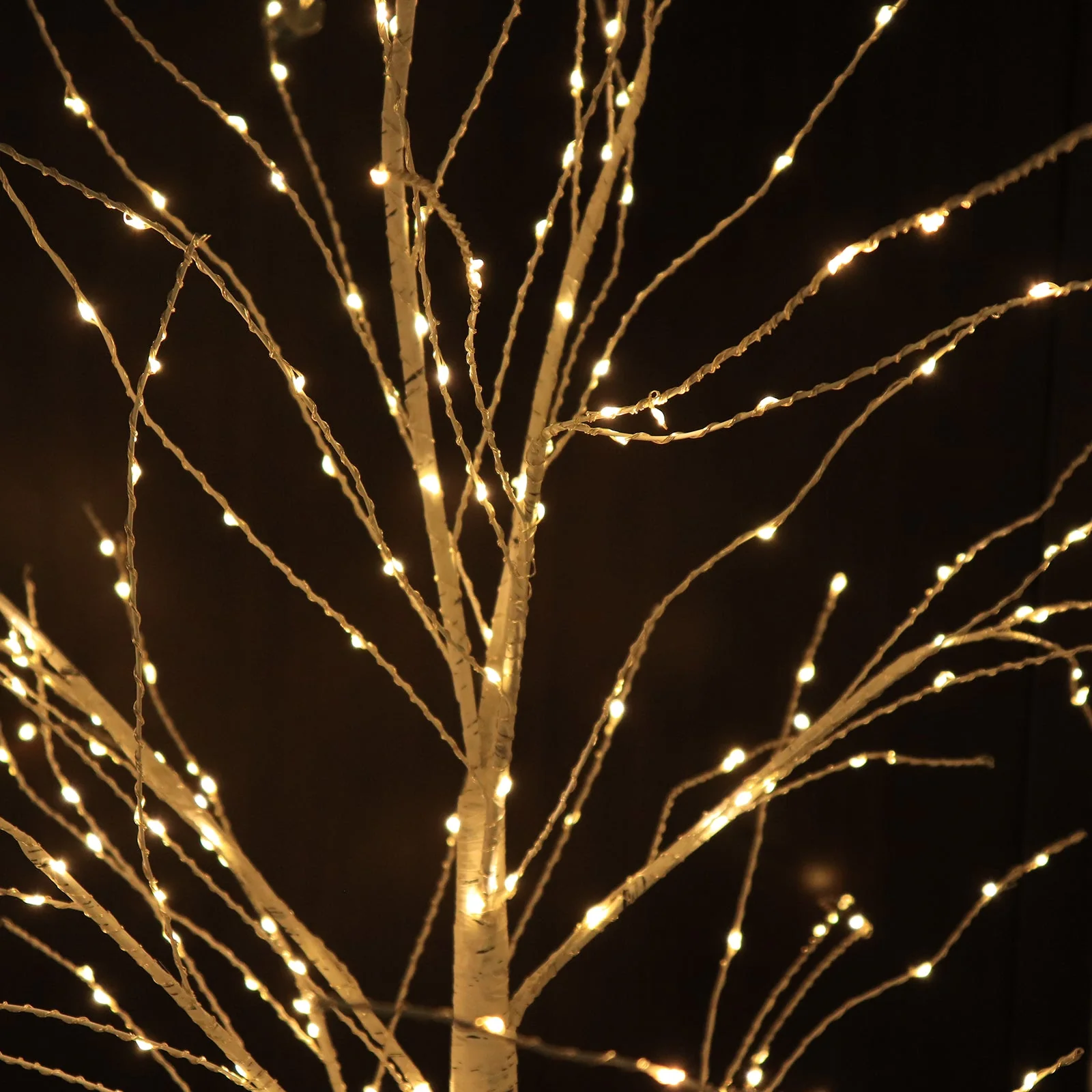 350 LED Lighted Birch Tree Design Warm White - Plug-in Remote Timer Lights with Detachable Base 6ft - Image 7