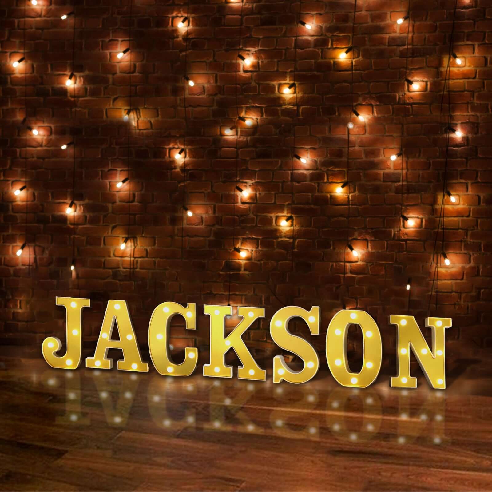 3D Marquee Letter "J" Warm White 4 LED Lights Gold - Chic Light-Up Decor for Events 6" - Image 6