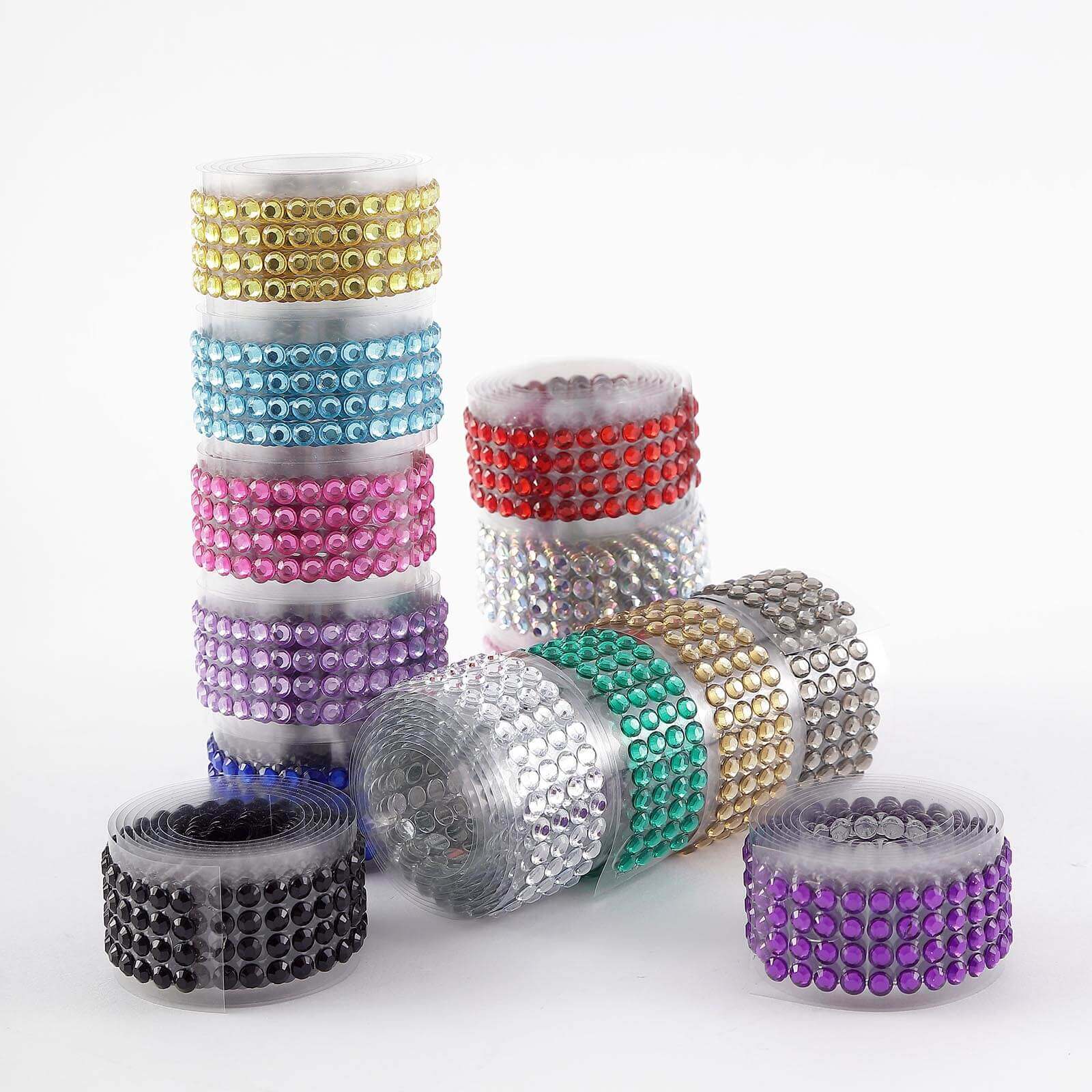 3ft Silver Stick-On Rhinestone Tape, DIY Self Adhesive Diamond Gemstone Stickers - Image 13