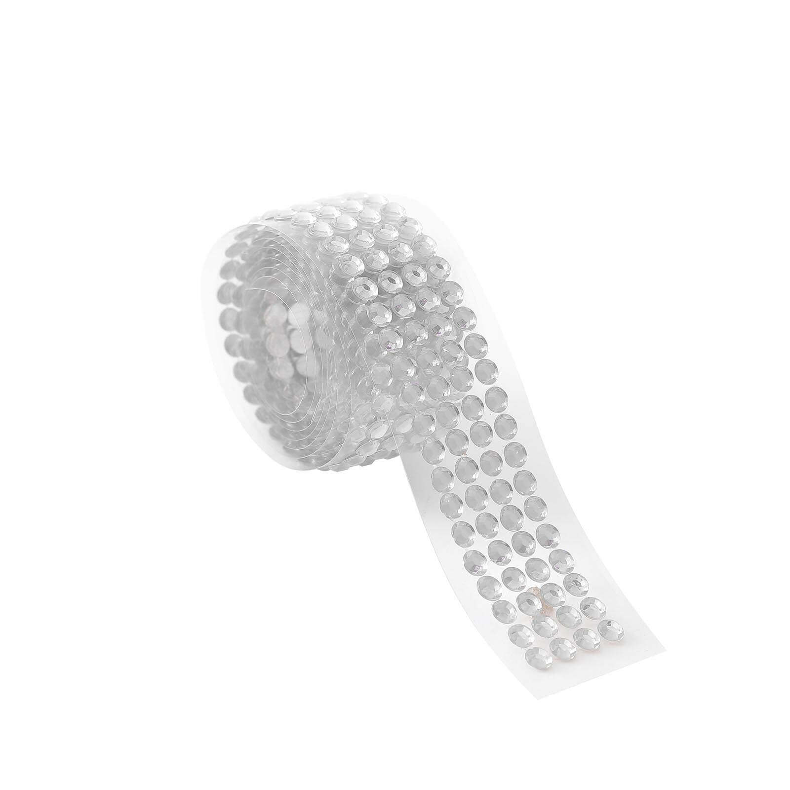 3ft Silver Stick-On Rhinestone Tape, DIY Self Adhesive Diamond Gemstone Stickers - Image 17