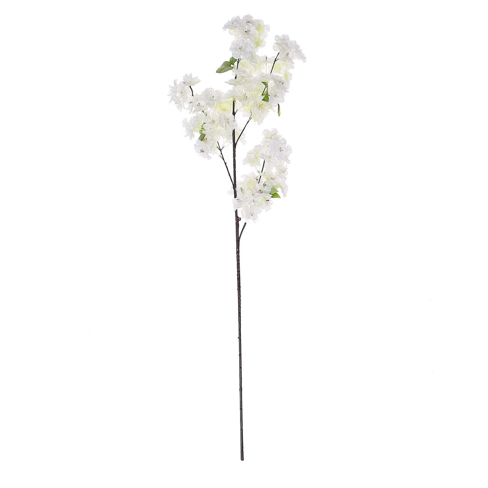 4 Stems Artificial Silk Cherry Blossom Flower Branches White – 40" Tall - Image 7