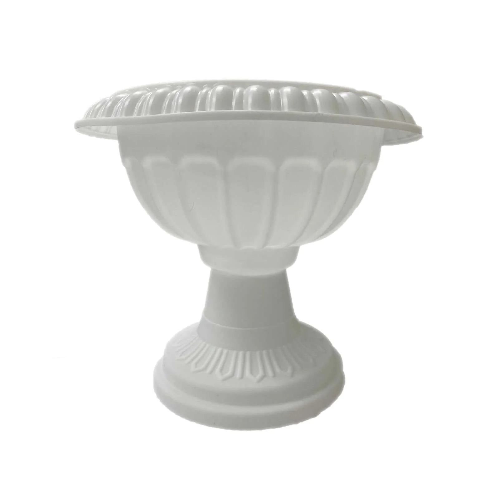 4 Pack 11" Off White Crafted All Weather Roman Inspired Pedestal Column Flower Plant Stand Pot - PVC - Image 8