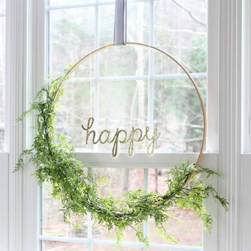 40" Gold Heavy Duty Metal Hoop Wreath, Floral Hoop - Image 2