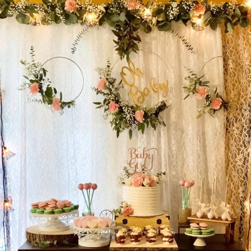 40" Gold Heavy Duty Metal Hoop Wreath, Floral Hoop - Image 7