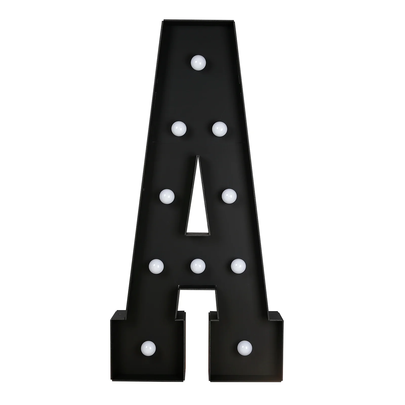 Giant LED Marquee Light Up Letter "A", Black 4ft Pre-Cut Foam Board with 10 Warm White Battery Operated LEDs, Glue Gun and Sticks - Image 5