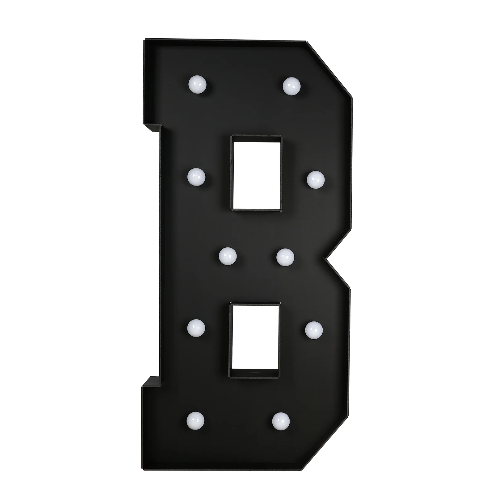 Giant LED Marquee Light Up Letter "B", Black 4ft Pre-Cut Foam Board with 10 Warm White Battery Operated LEDs, Glue Gun and Sticks - Image 5