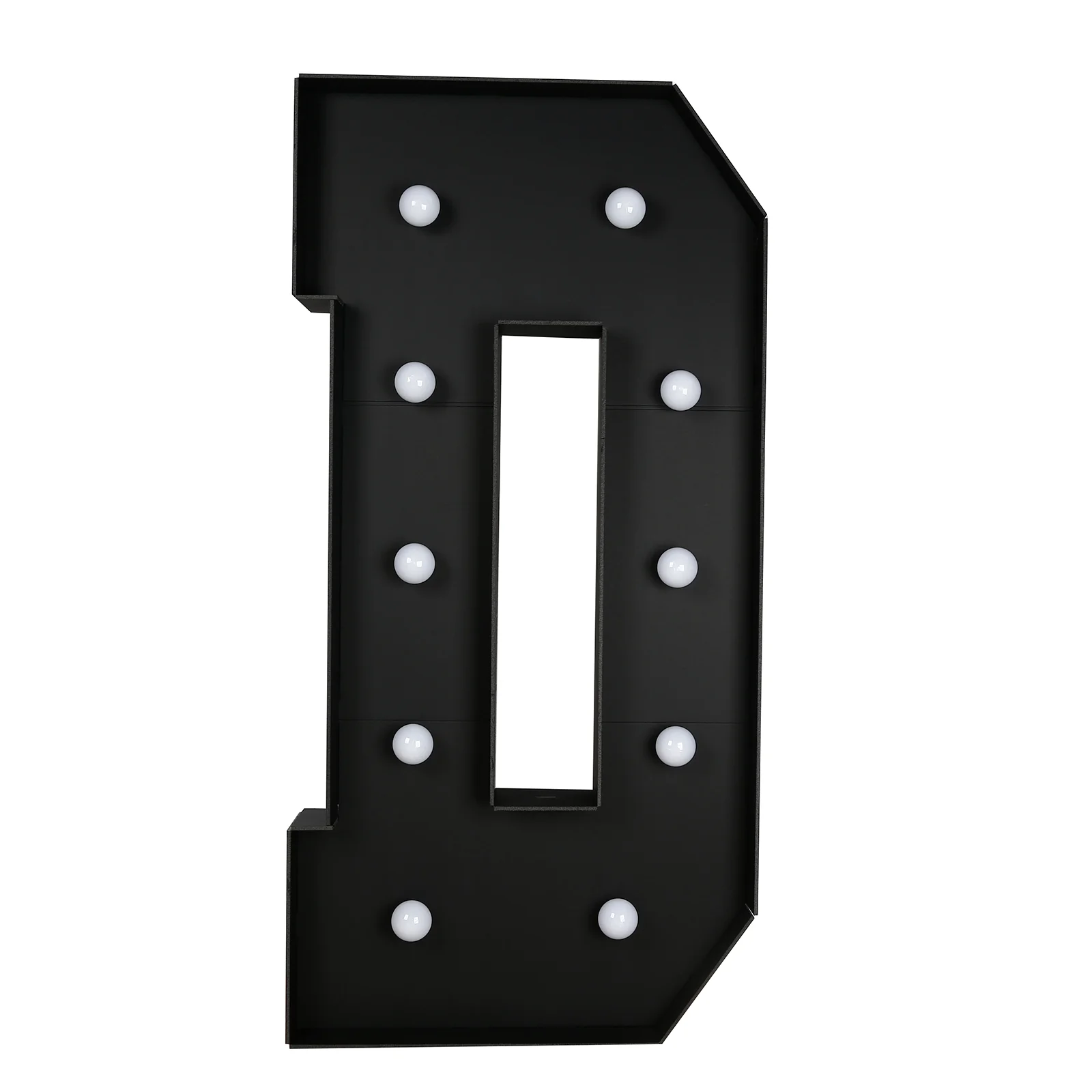 Giant LED Marquee Light Up Letter "D", Black 4ft Pre-Cut Foam Board with 10 Warm White Battery Operated LEDs, Glue Gun and Sticks - Image 5