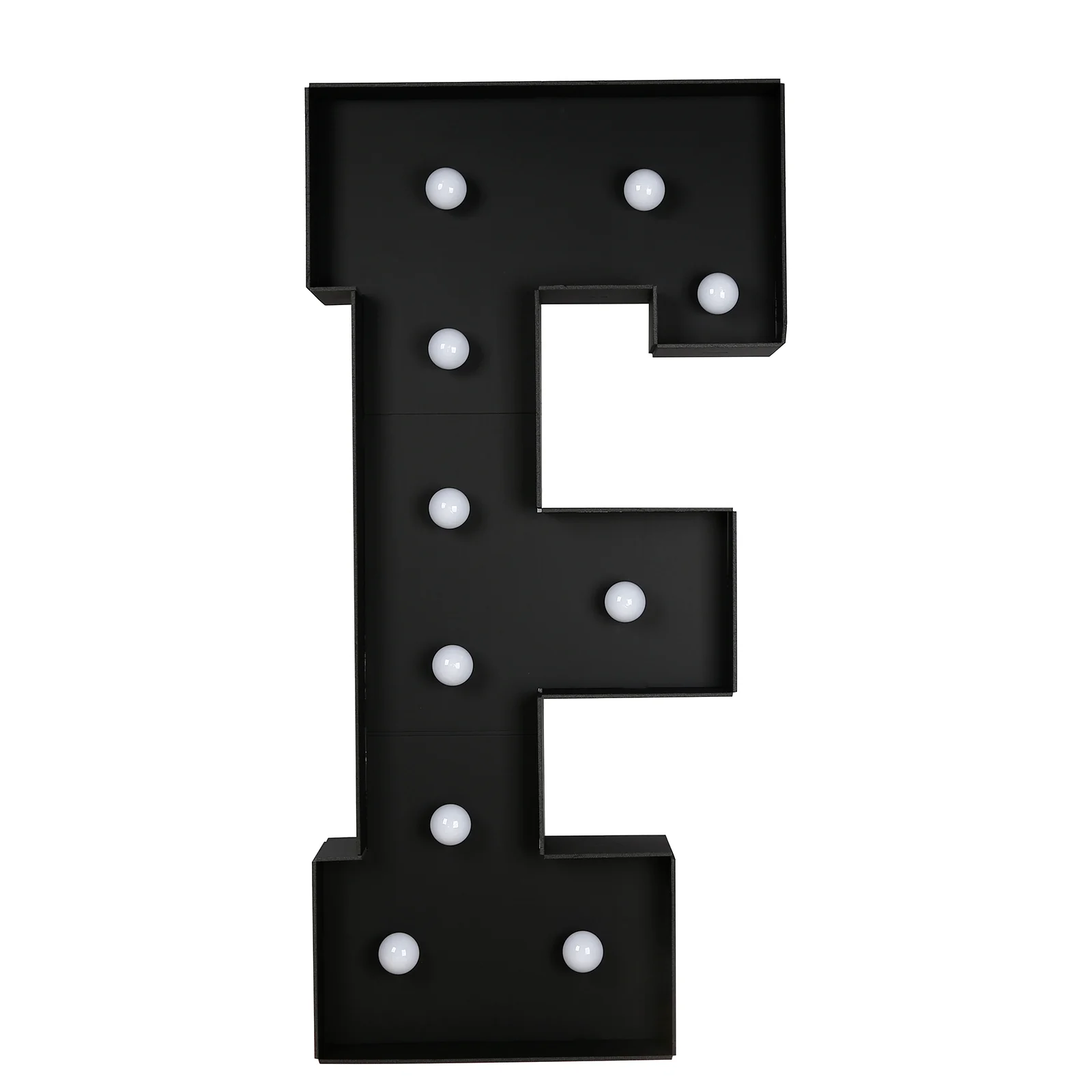 Giant LED Marquee Light Up Letter "F", Black 4ft Pre-Cut Foam Board with 10 Warm White Battery Operated LEDs, Glue Gun and Sticks - Image 5