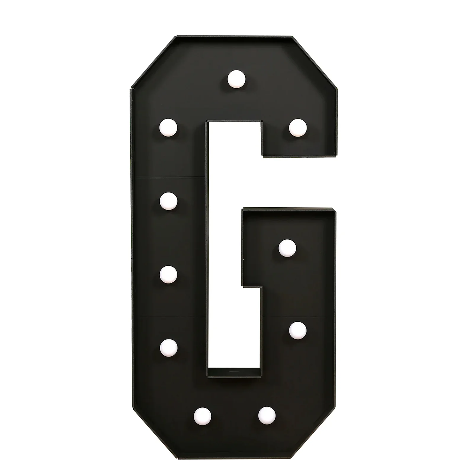 Giant LED Marquee Light Up Letter "G", Black 4ft Pre-Cut Foam Board with 10 Warm White Battery Operated LEDs, Glue Gun and Sticks - Image 6