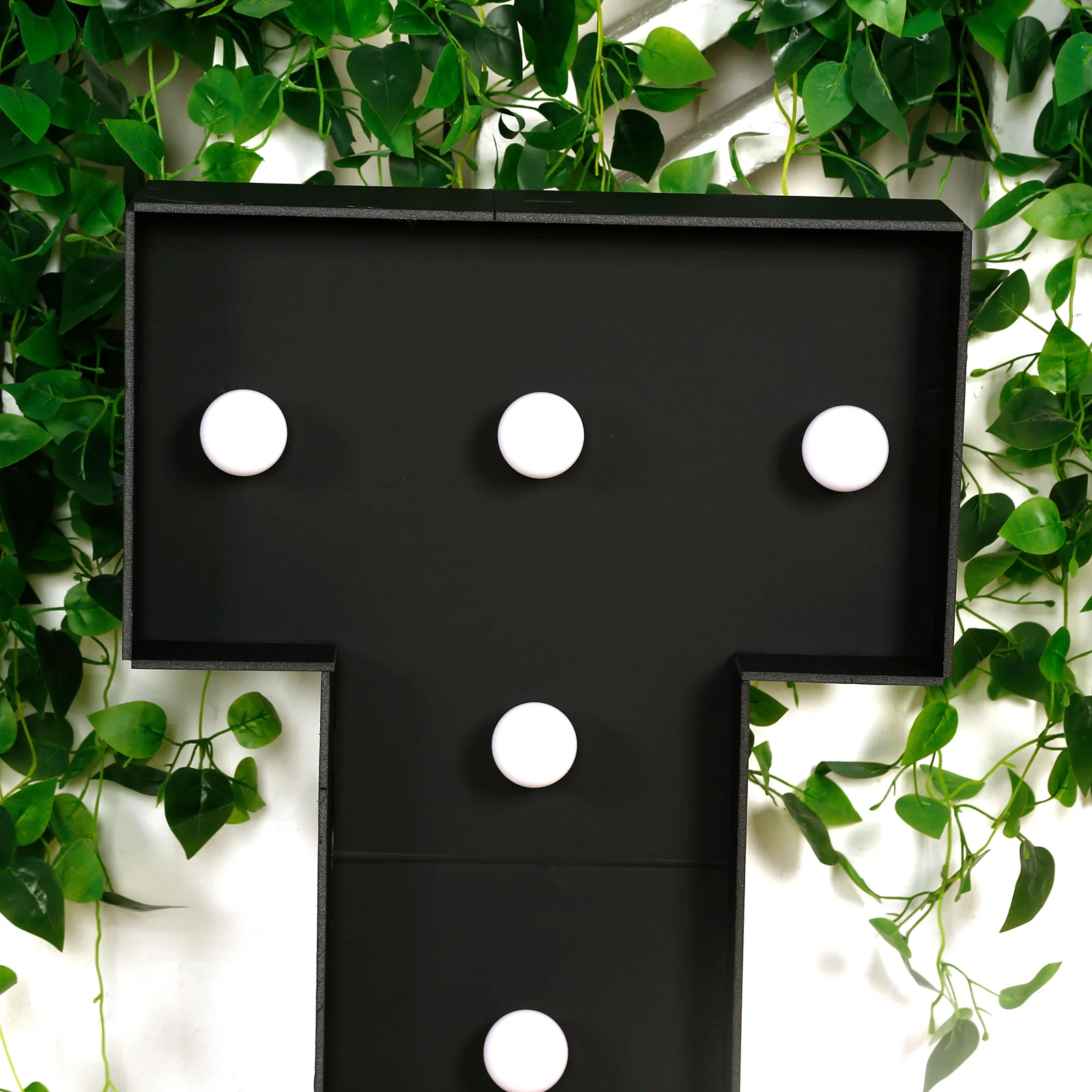 Giant LED Marquee Light Up Letter "I", Black 4ft Pre-Cut Foam Board with 10 Warm White Battery Operated LEDs, Glue Gun and Sticks - Image 2