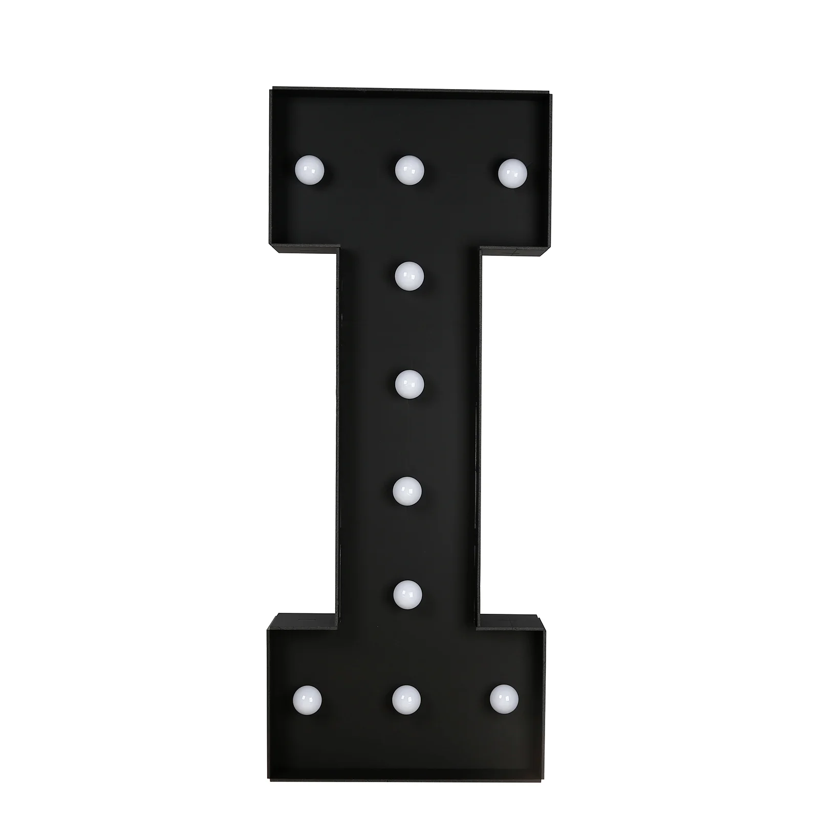 Giant LED Marquee Light Up Letter "I", Black 4ft Pre-Cut Foam Board with 10 Warm White Battery Operated LEDs, Glue Gun and Sticks - Image 5