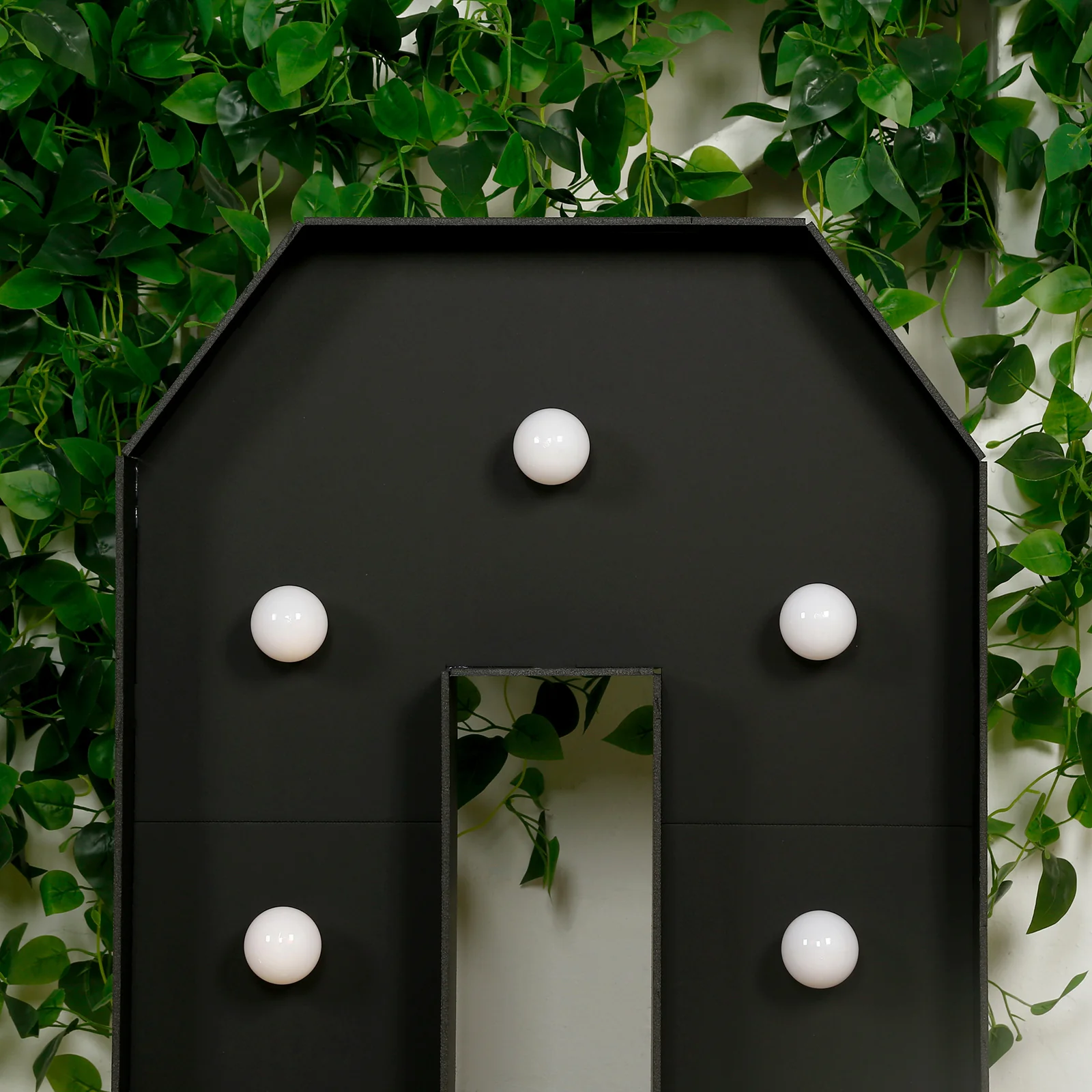 Giant LED Marquee Light Up Letter "Q", Black 4ft Pre-Cut Foam Board with 10 Warm White Battery Operated LEDs, Glue Gun and Sticks - Image 2