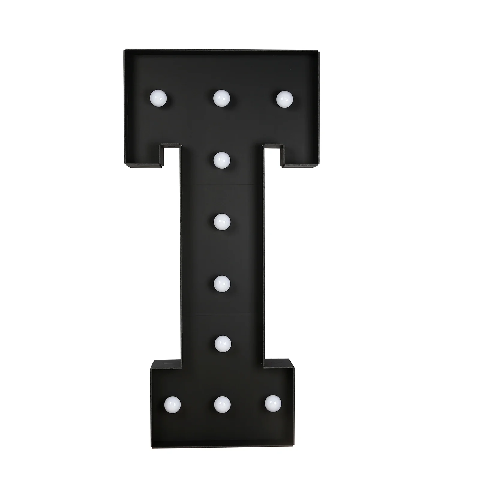 Giant LED Marquee Light Up Letter "T", Black 4ft Pre-Cut Foam Board with 10 Warm White Battery Operated LEDs, Glue Gun and Sticks - Image 6