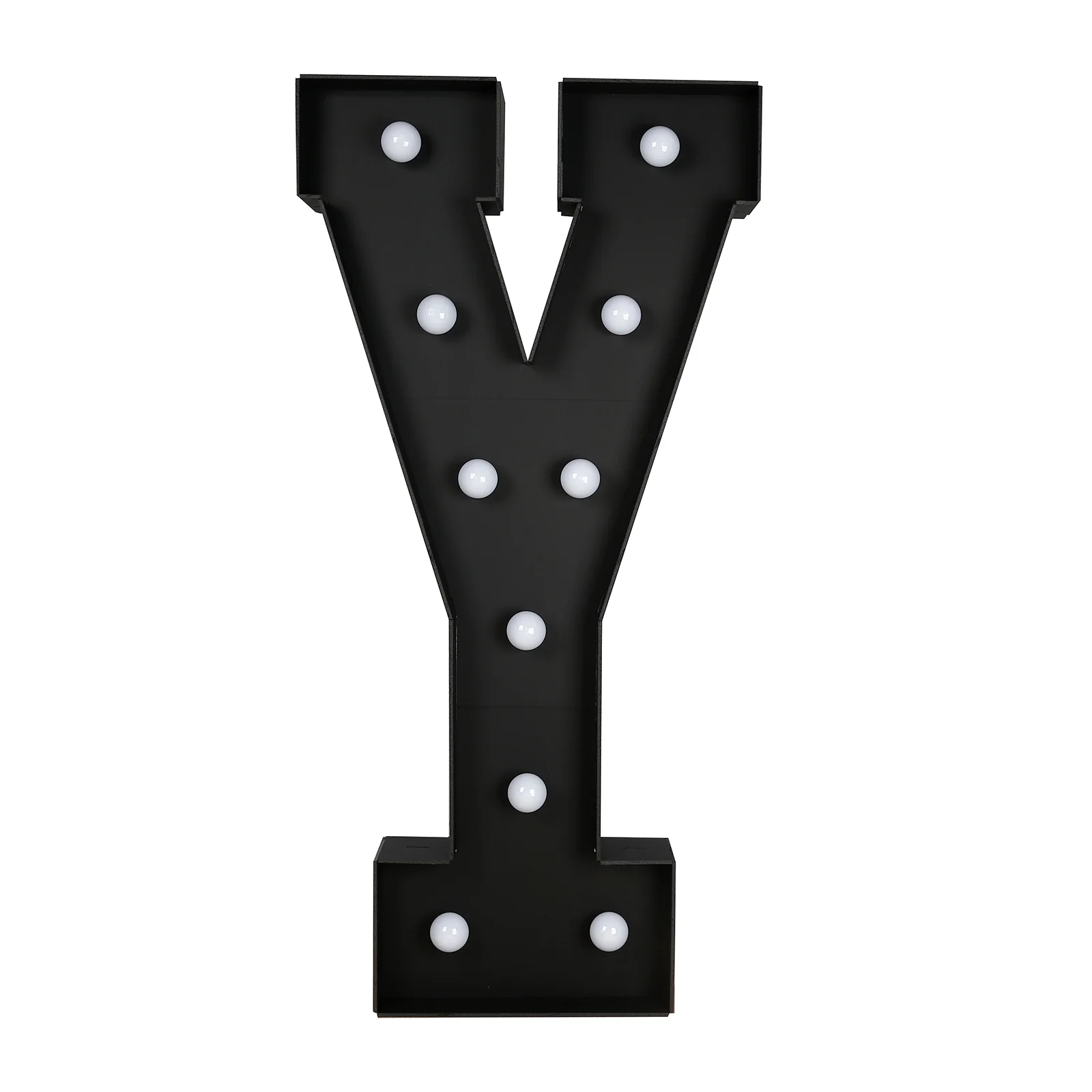 Giant LED Marquee Light Up Letter "Y", Black 4ft Pre-Cut Foam Board with 10 Warm White Battery Operated LEDs, Glue Gun and Sticks - Image 6