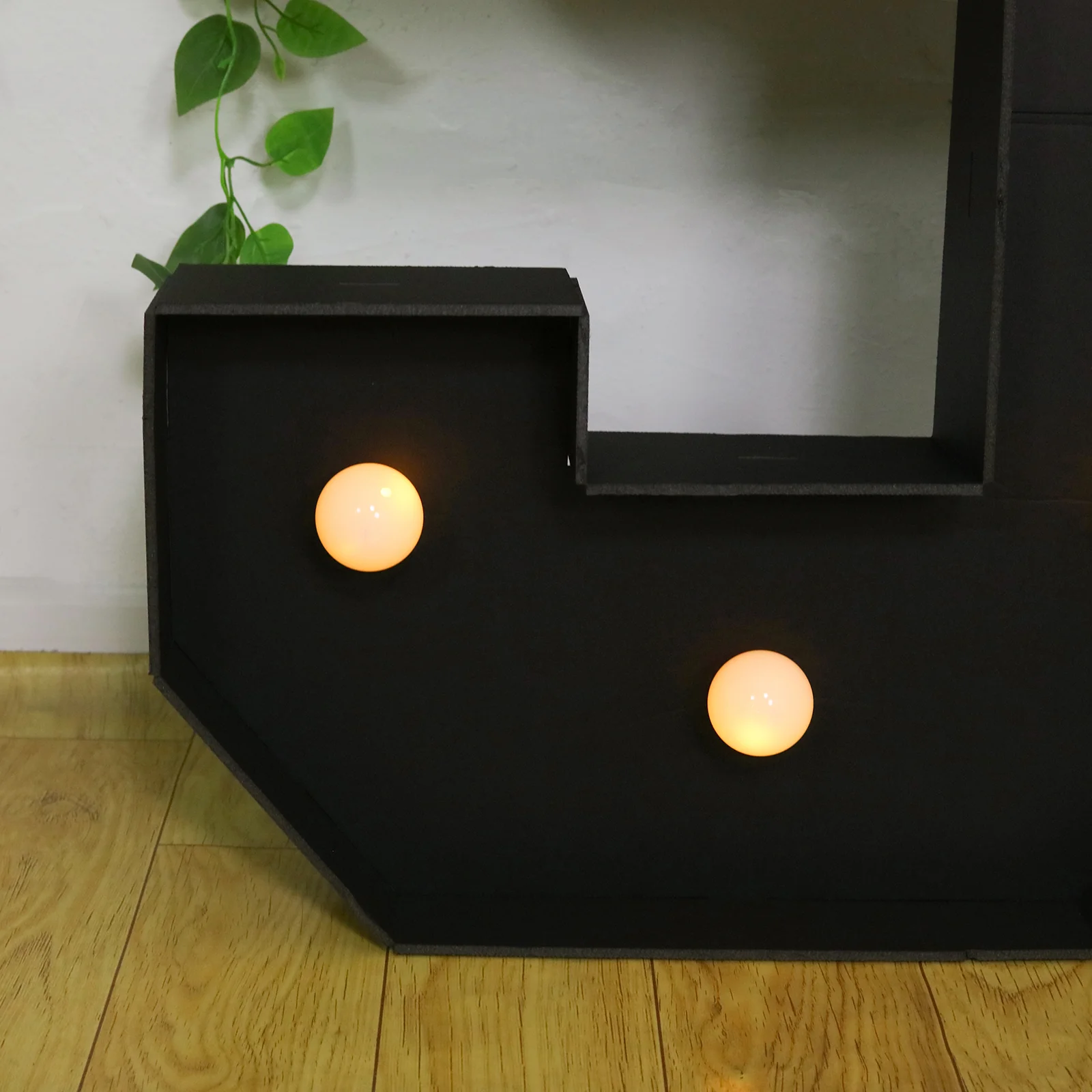 Giant LED Marquee Light Up Number "9", Black 4ft Pre-Cut Foam Board with 10 Warm White Battery Operated LEDs, Glue Gun and Sticks - Image 2