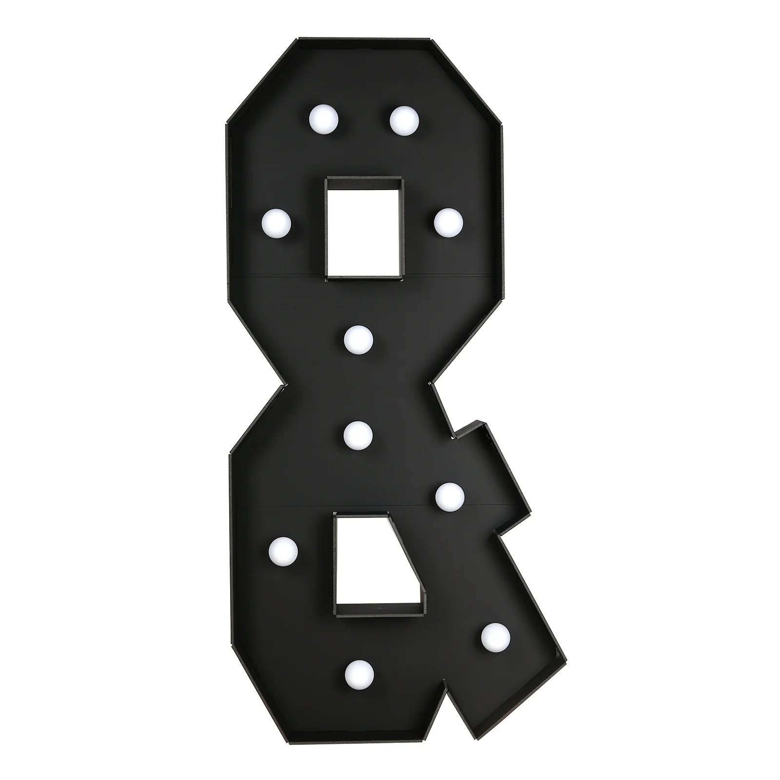 Giant LED Marquee Light Up Symbol "&", Black 4ft Pre-Cut Foam Board with 10 Warm White Battery Operated LEDs, Glue Gun and Sticks - Image 5