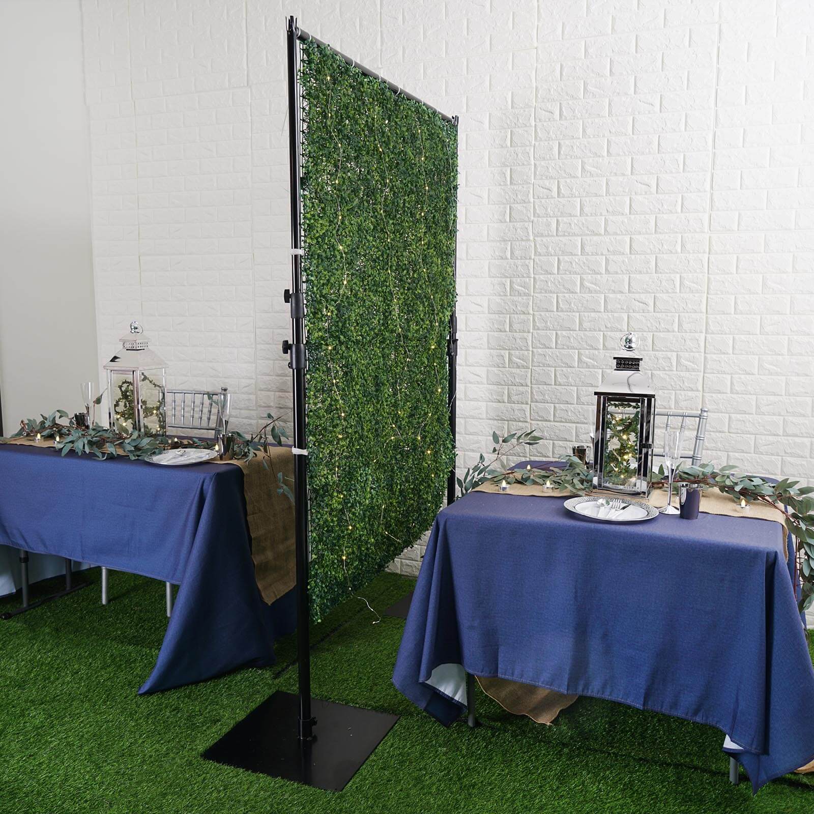 4ft x 9ft Portable Isolation Wall with Artificial Grass Wall Panels, Floor Standing Sneeze Guard - Image 2