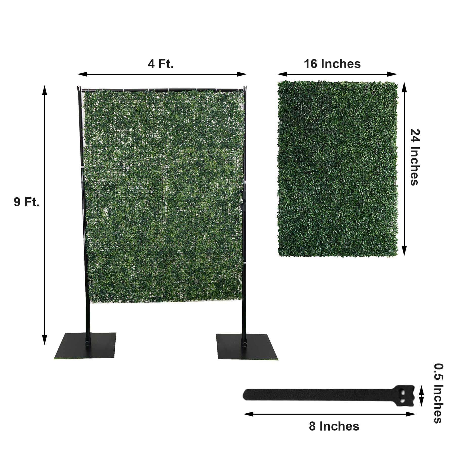 4ft x 9ft Portable Isolation Wall with Artificial Grass Wall Panels, Floor Standing Sneeze Guard - Image 6