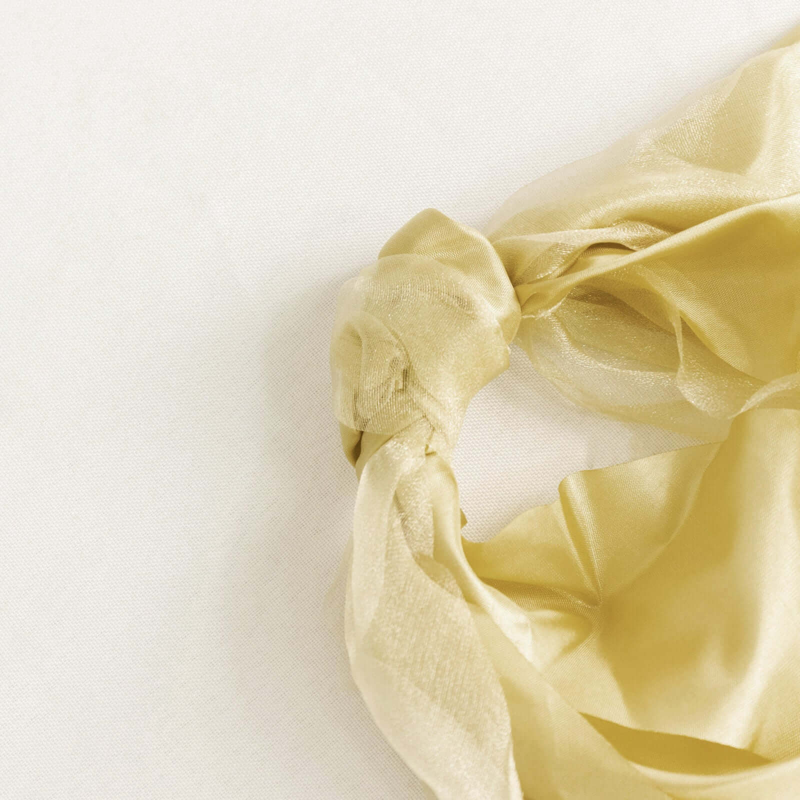 5 Pack Chiffon Satin Chair Sashes Champagne - Easy to Install Ruffled Curly Willow - Image 10