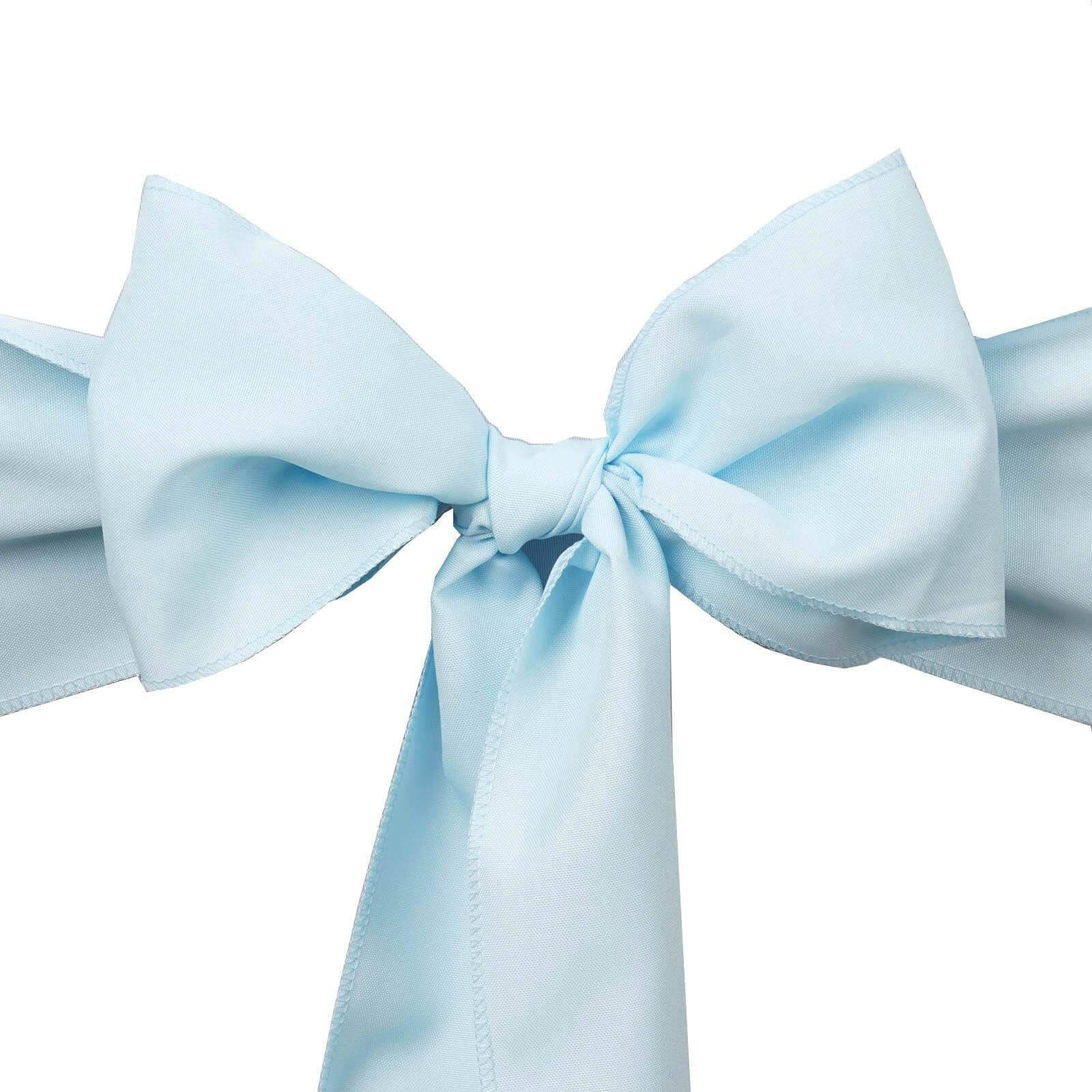 5 Pack Polyester Chair Sashes Light Blue 6"x108" - Image 6
