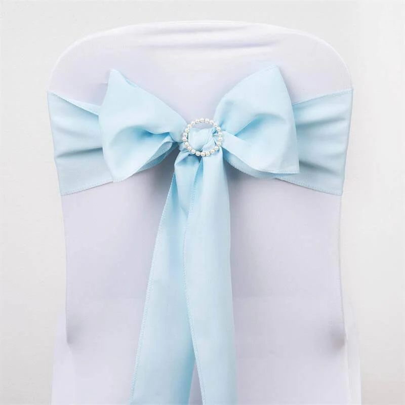 5 Pack Polyester Chair Sashes Light Blue 6"x108" - Image 8