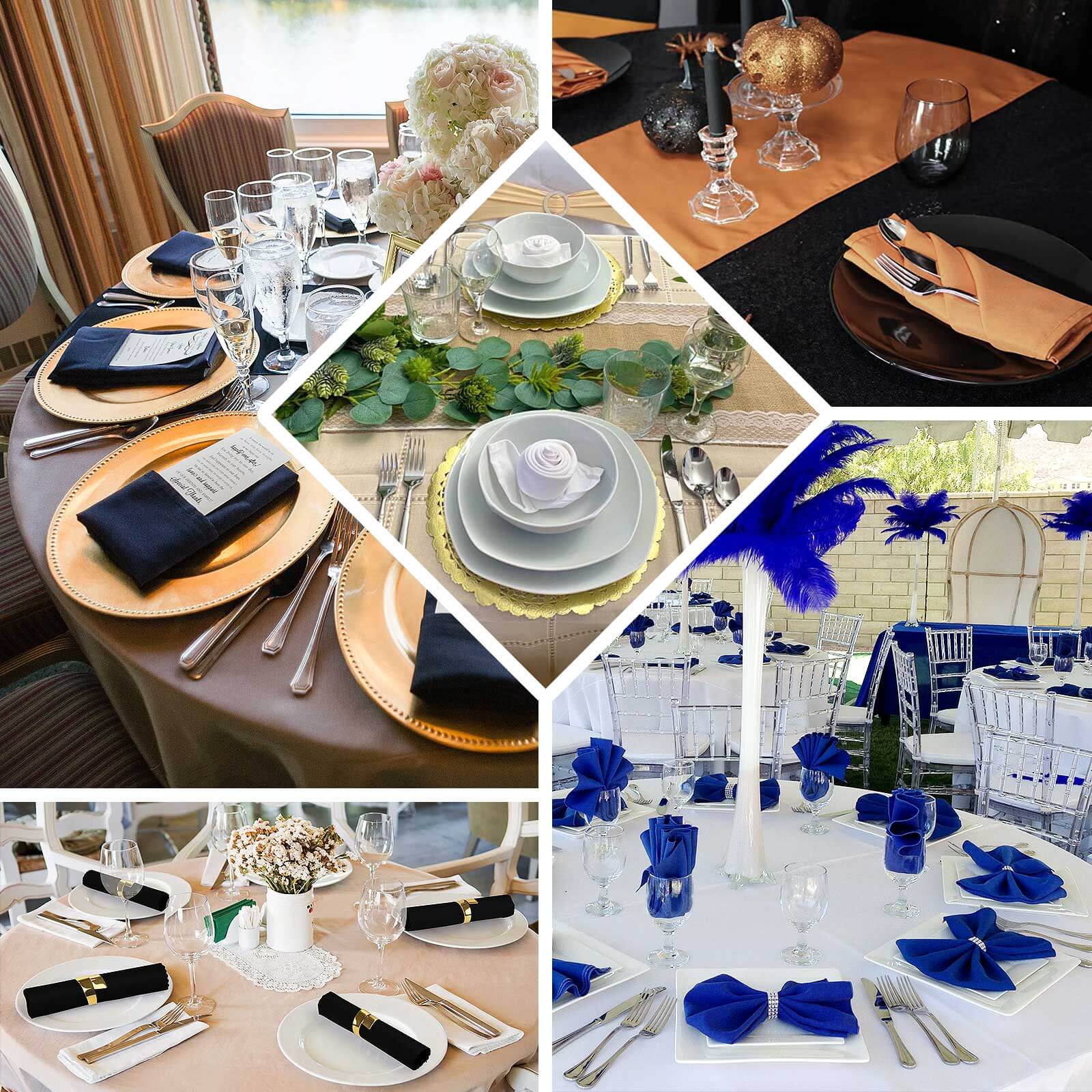 5 Pack Commercial Grade Polyester 20"x20" Napkins Dusty Blue - Wrinkle-Resistant & Durable Dinner Napkins - Image 5