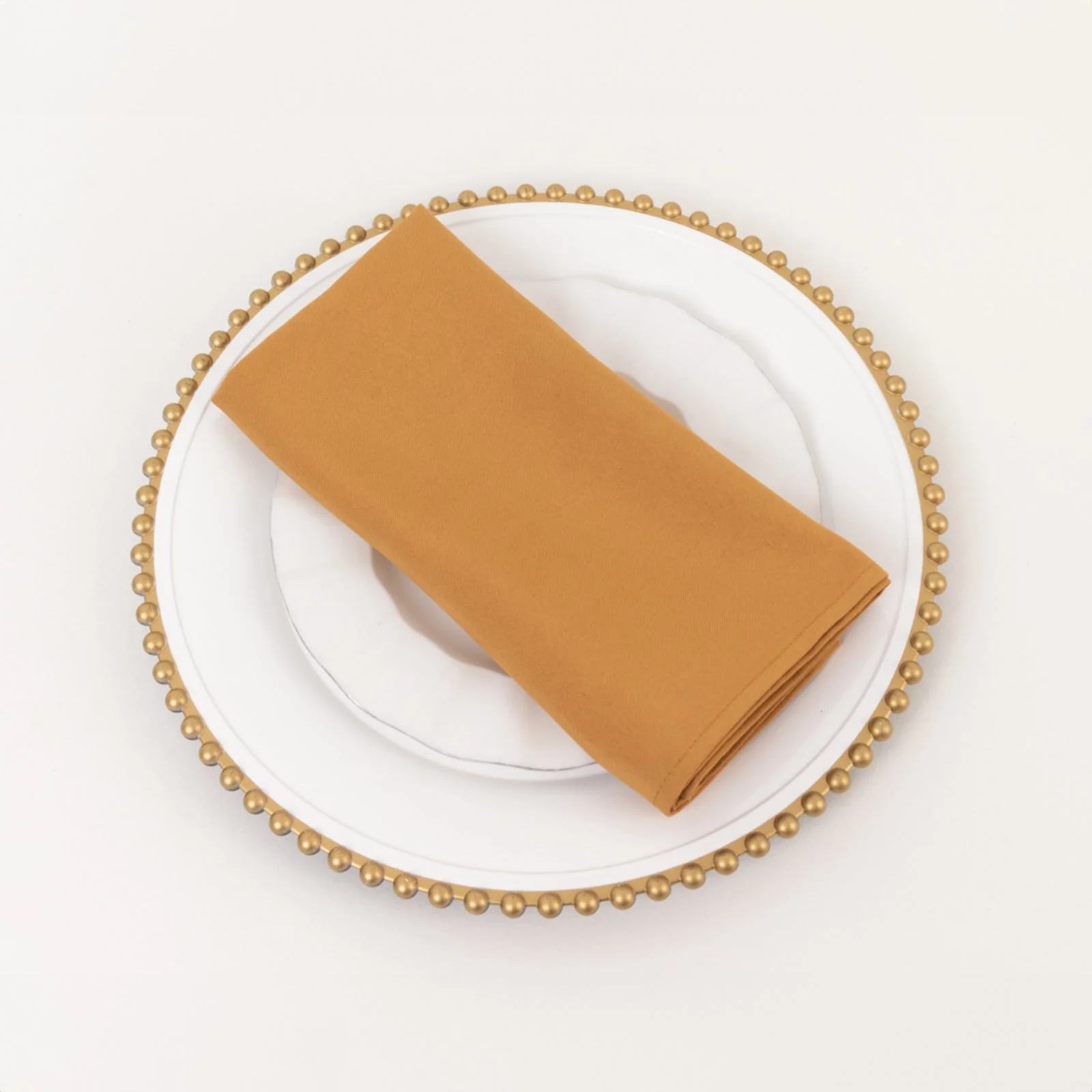 5 Pack Commercial Grade Polyester 20"x20" Napkins Gold - Wrinkle-Resistant & Durable Dinner Napkins for Any Occasion - Image 7