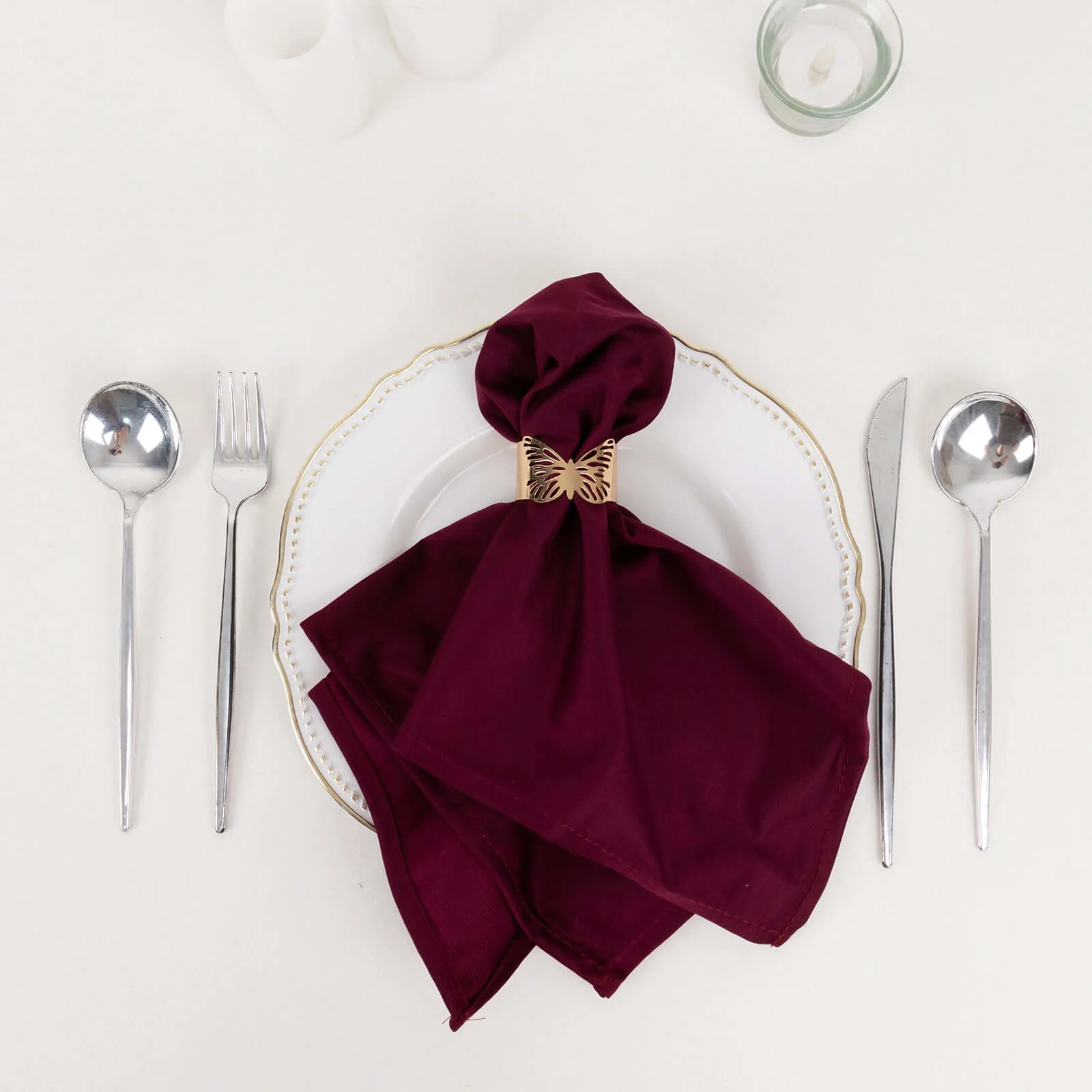 5 Pack Scuba 20"x20" Napkins Burgundy - Durable & Reusable Dinner Napkins - Image 6