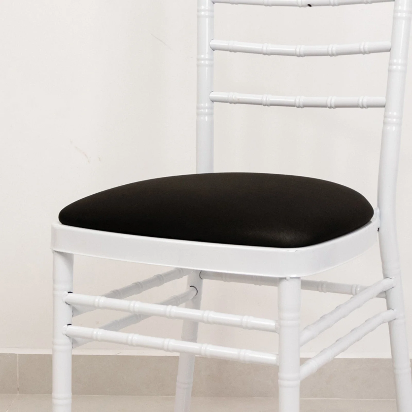5 Pack Spandex Seat Pad Slipcovers for Chiavari Chairs Black - Washable Stretch Fitted Design for Dining Chairs - Image 3