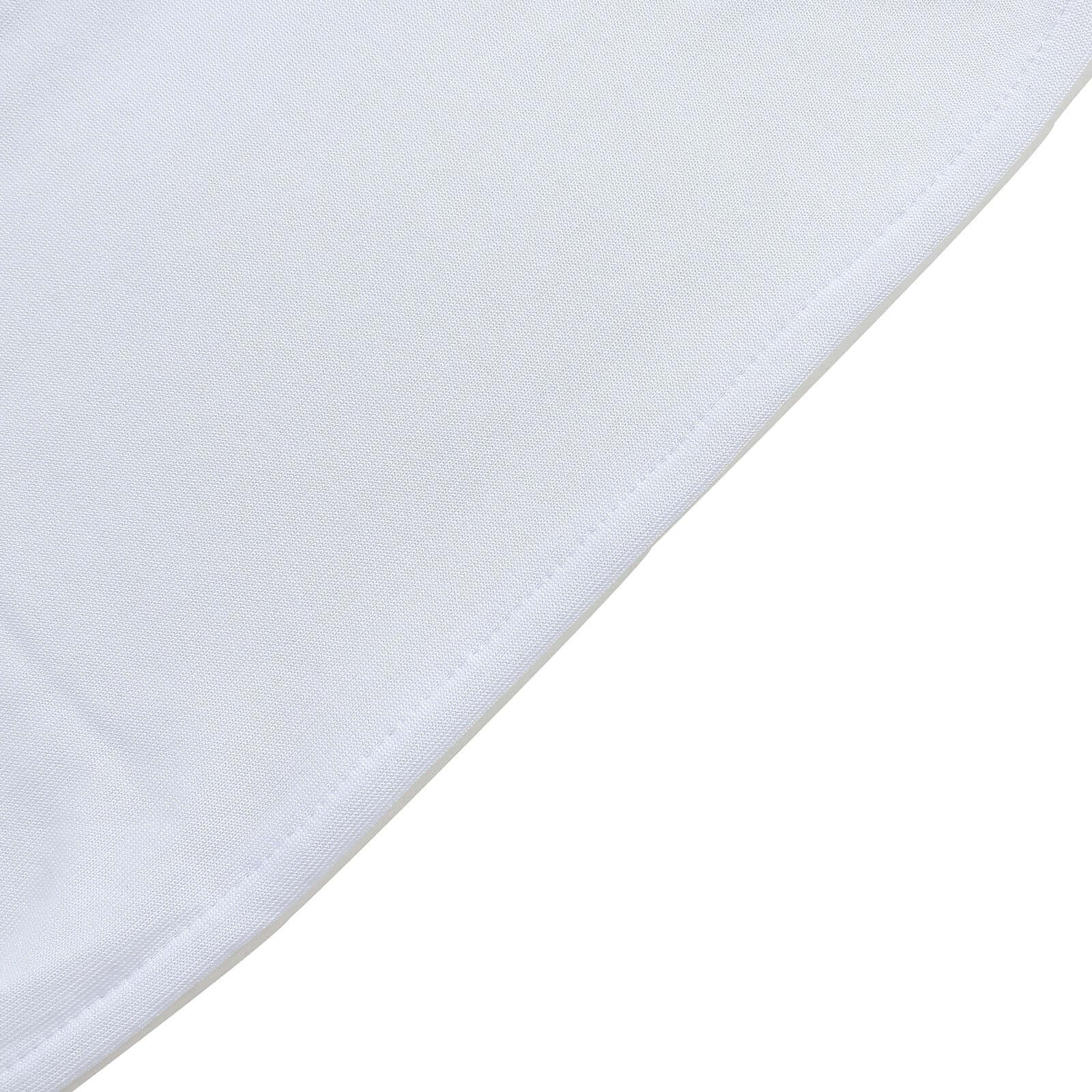 5 Pack Stretch Spandex Chair Sashes White - Classy Reusable Chair Bands with Silver Diamond Ring Slide Buckle 5"x14" - Image 10