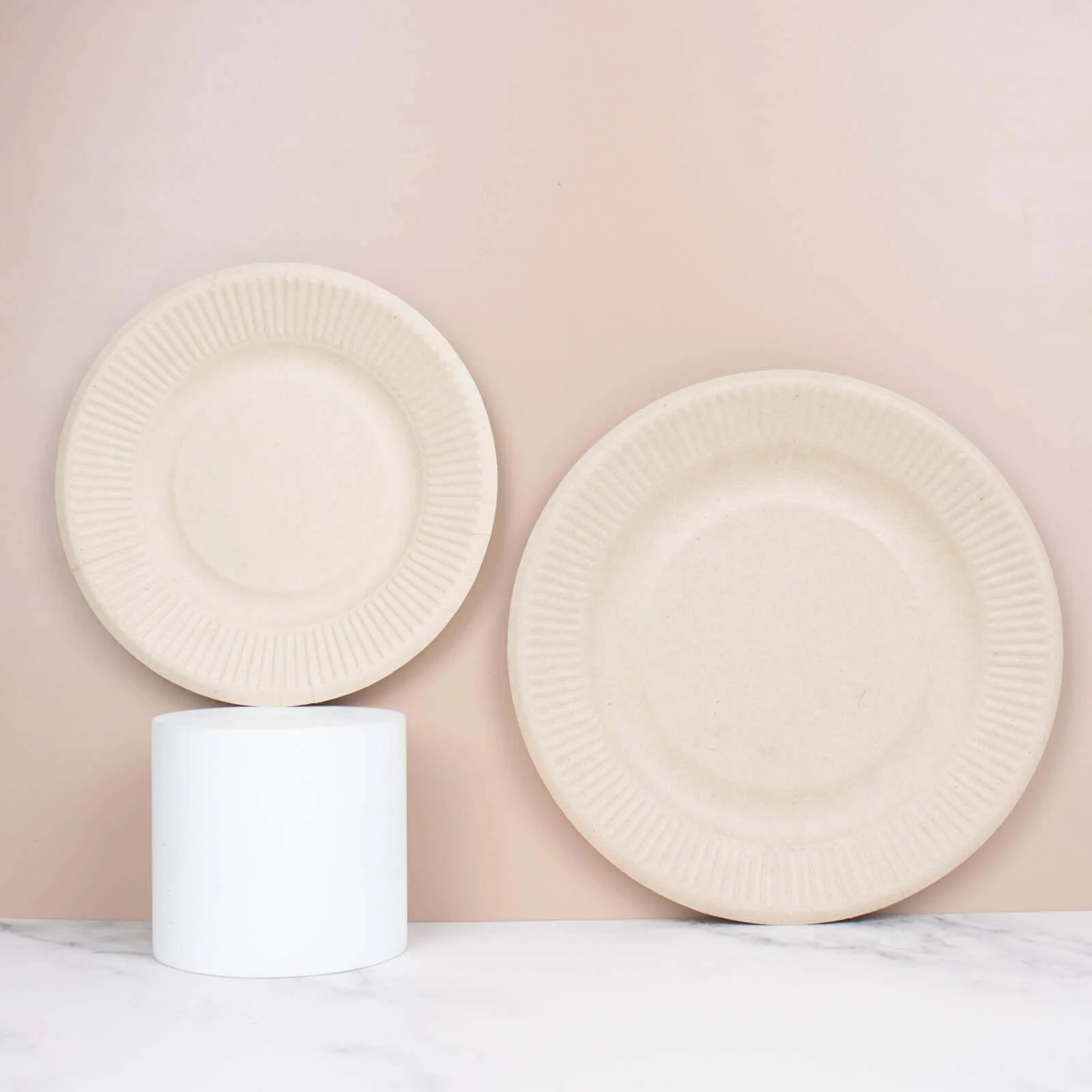 50-Pack Bagasse 10" Round Dinner Plates in Natural with Ribbed Rim - Eco Friendly Biodegradable Sugarcane Party Plates for Events - Image 13