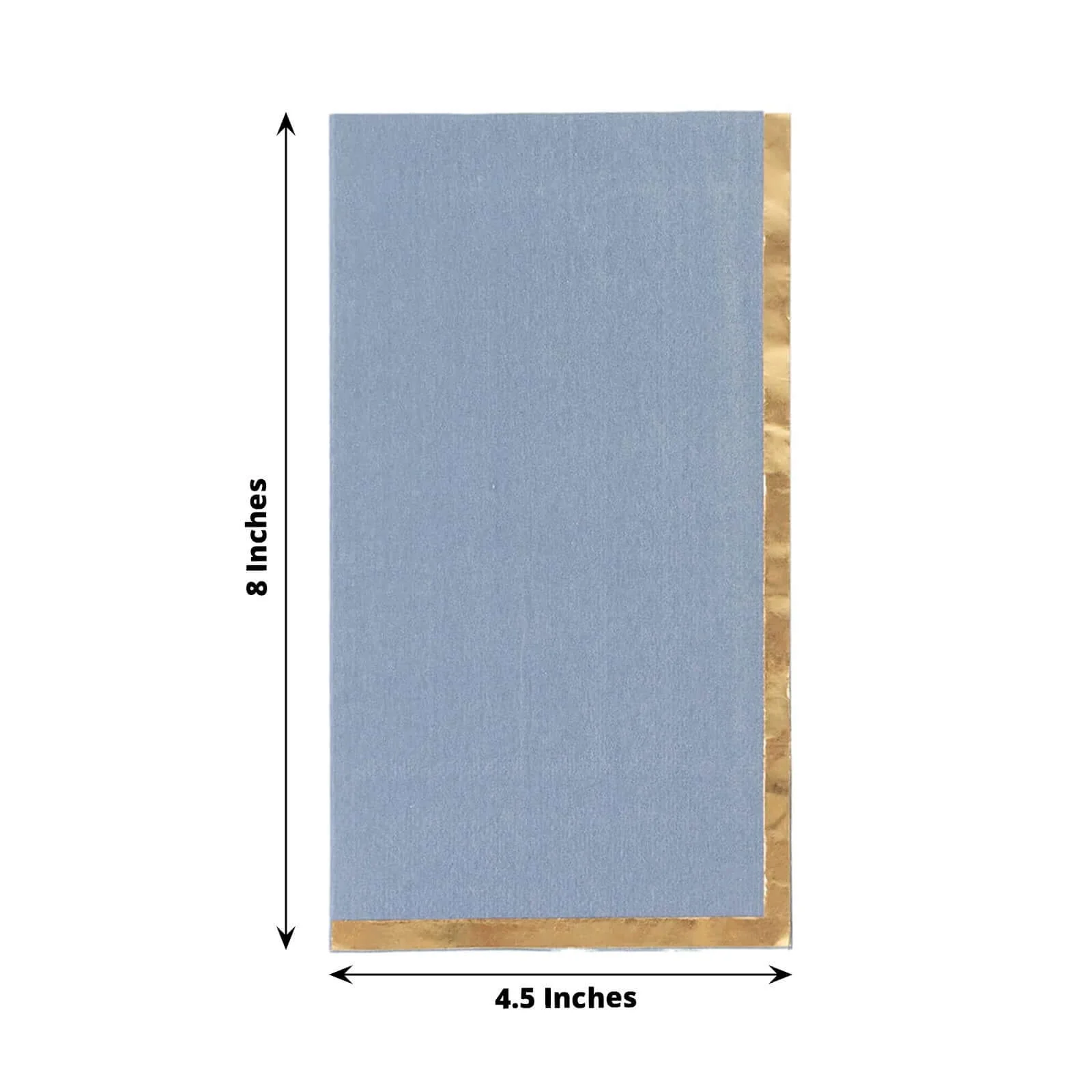 50-Pack Paper Dinner Napkins Dusty Blue with Gold Foil Edge 2 Ply - Stylish Disposable Napkins - Image 3