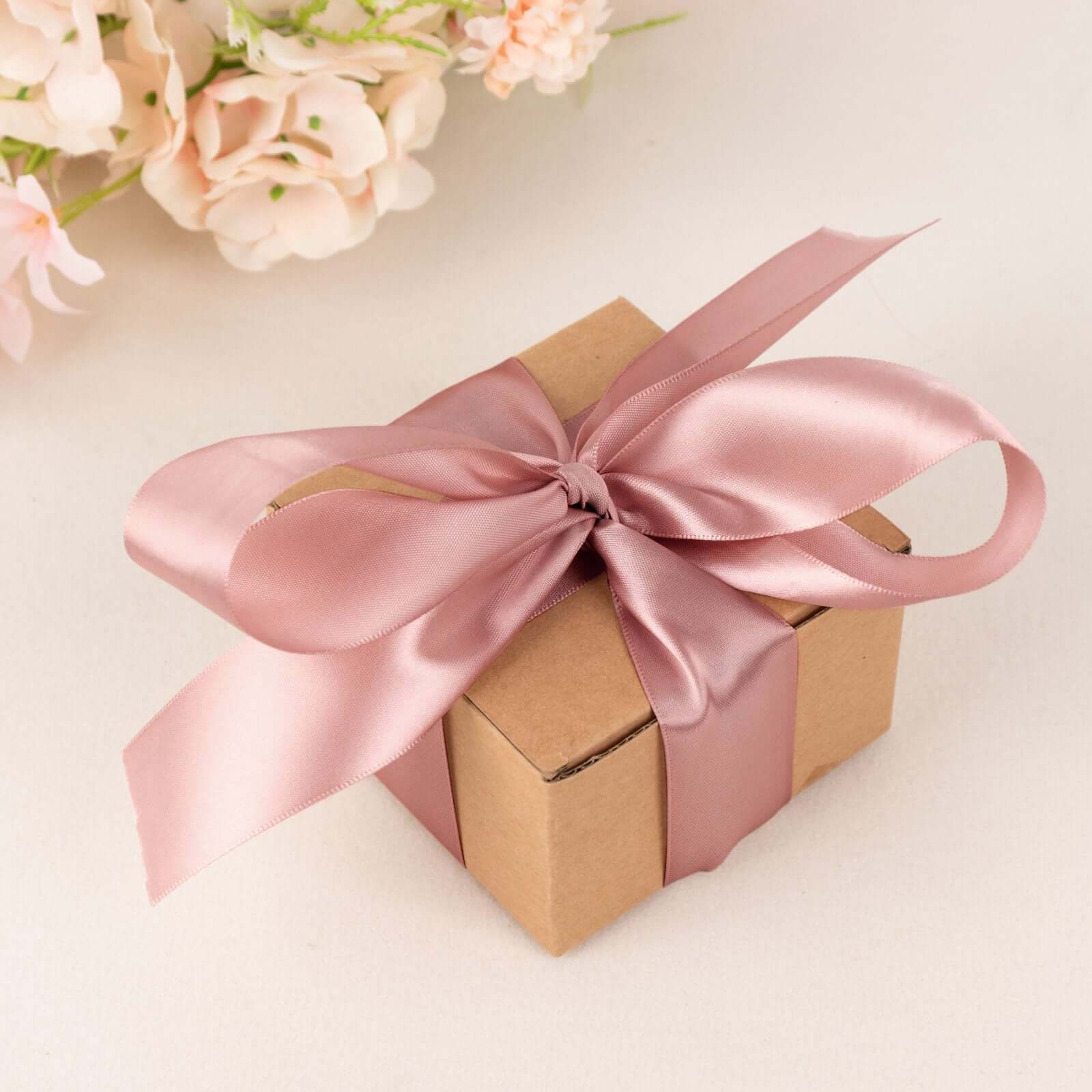 50 Yards 1.5" Dusty Rose Single Face Decorative Satin Ribbon - Image 2