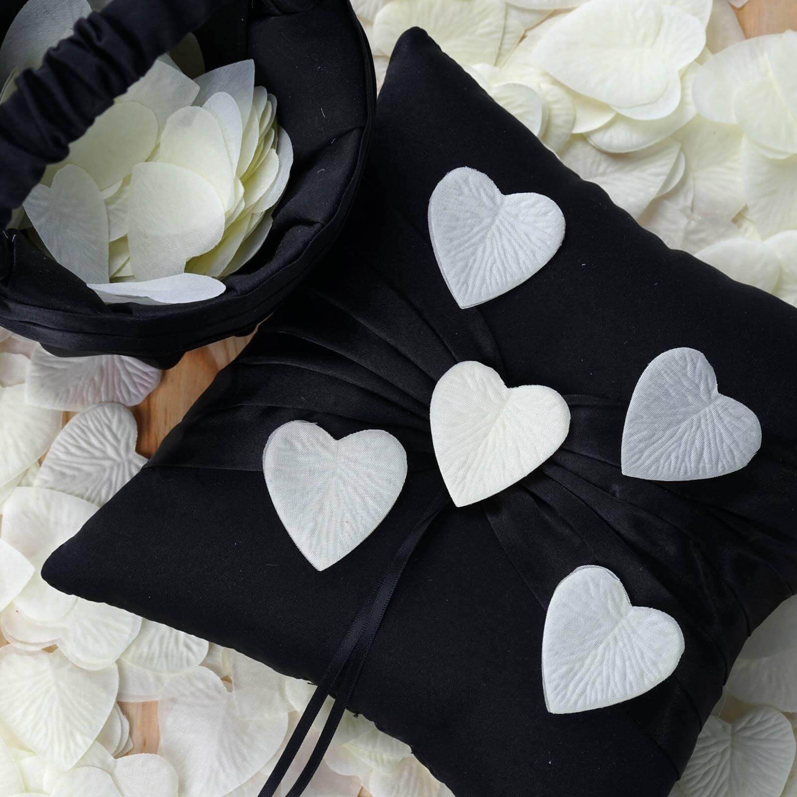 500-Pack Heart Scatters Ivory Silk Confetti - Decorative Party Table Accents - Image 2
