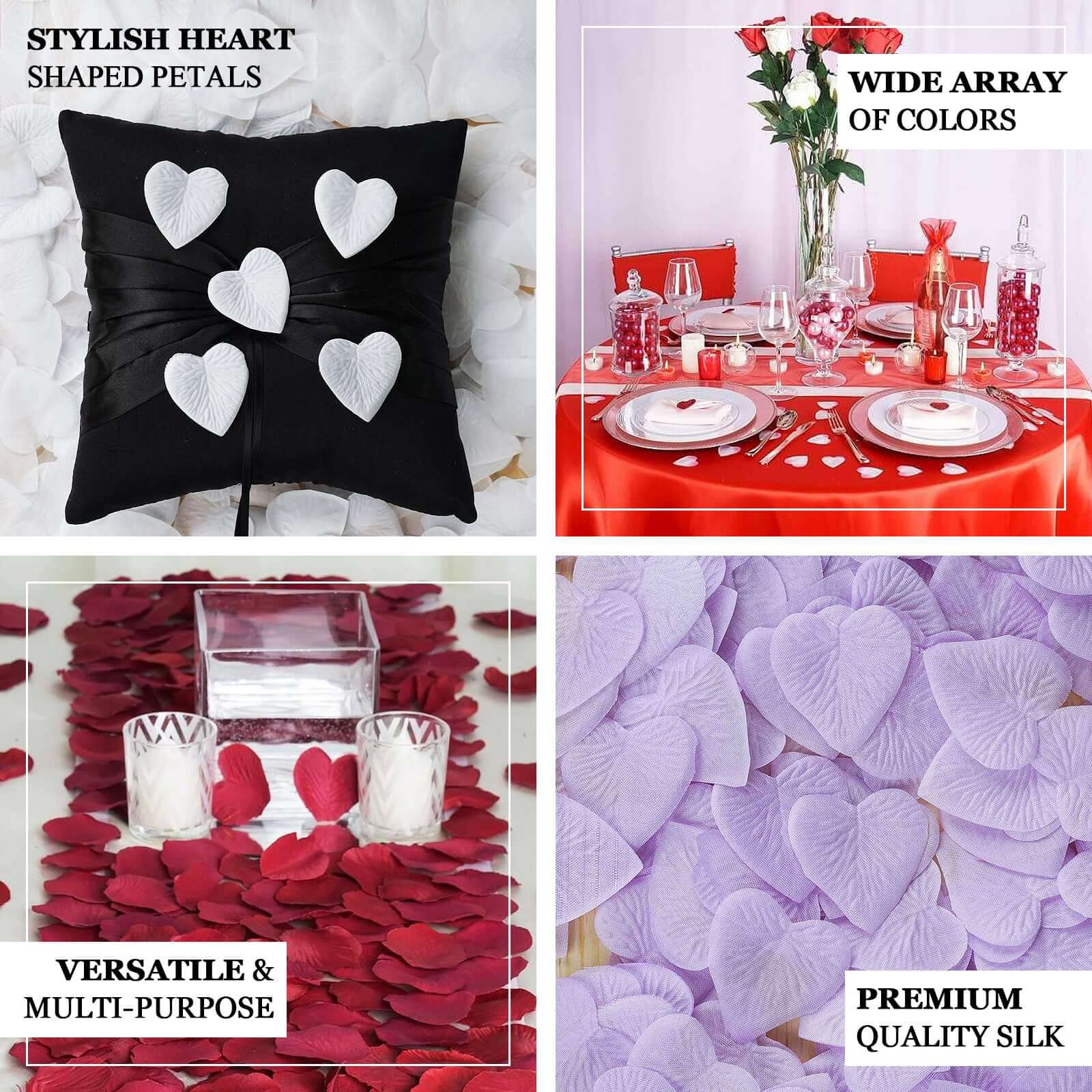 500-Pack Heart Scatters Ivory Silk Confetti - Decorative Party Table Accents - Image 4