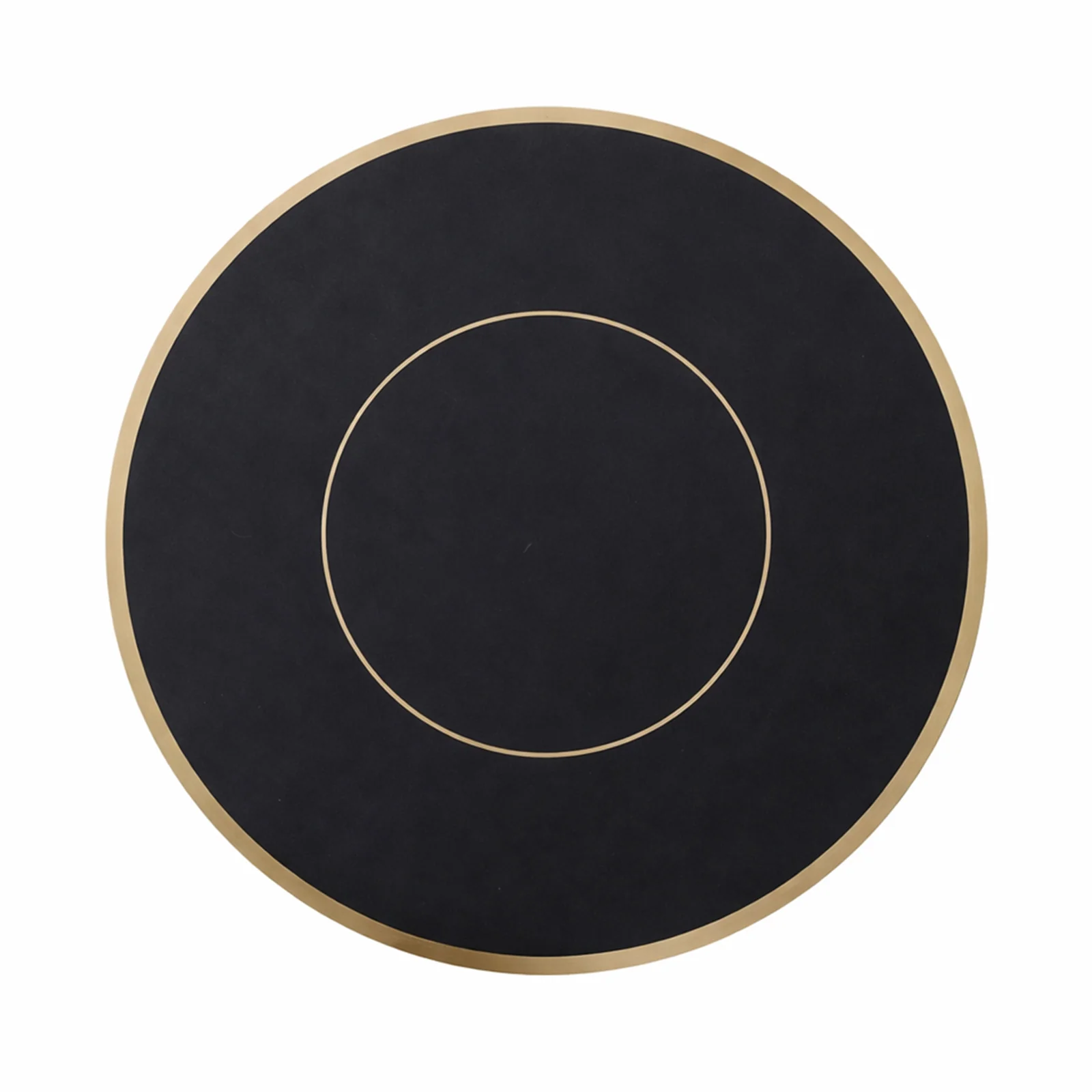 50 Pack Round Disposable Table Placemats 13" Black with Gold Rim – Cardboard Charger Plates for Catering & Special Events, 128 GSM - Image 2