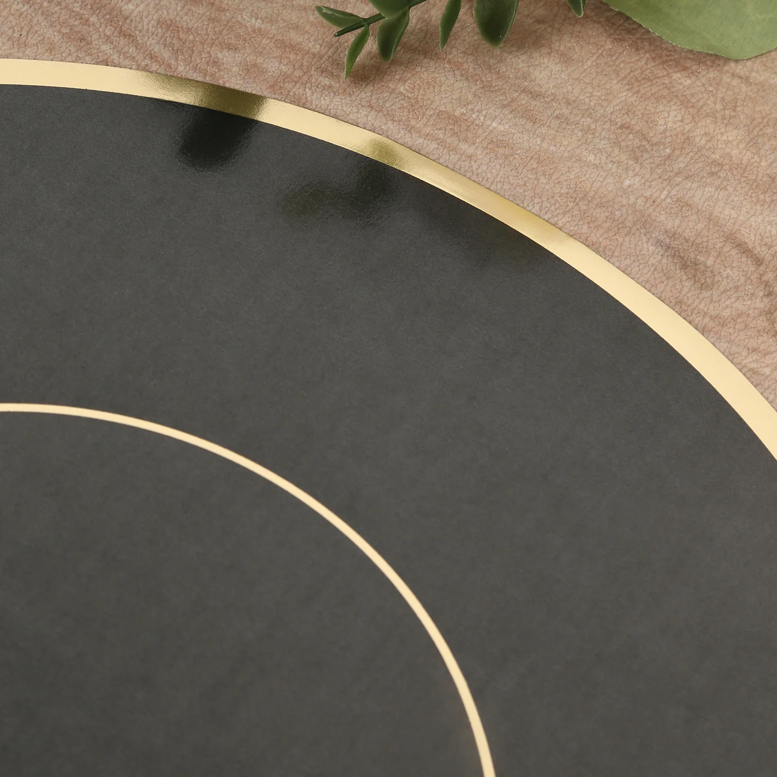 50 Pack Round Disposable Table Placemats 13" Black with Gold Rim – Cardboard Charger Plates for Catering & Special Events, 128 GSM - Image 8