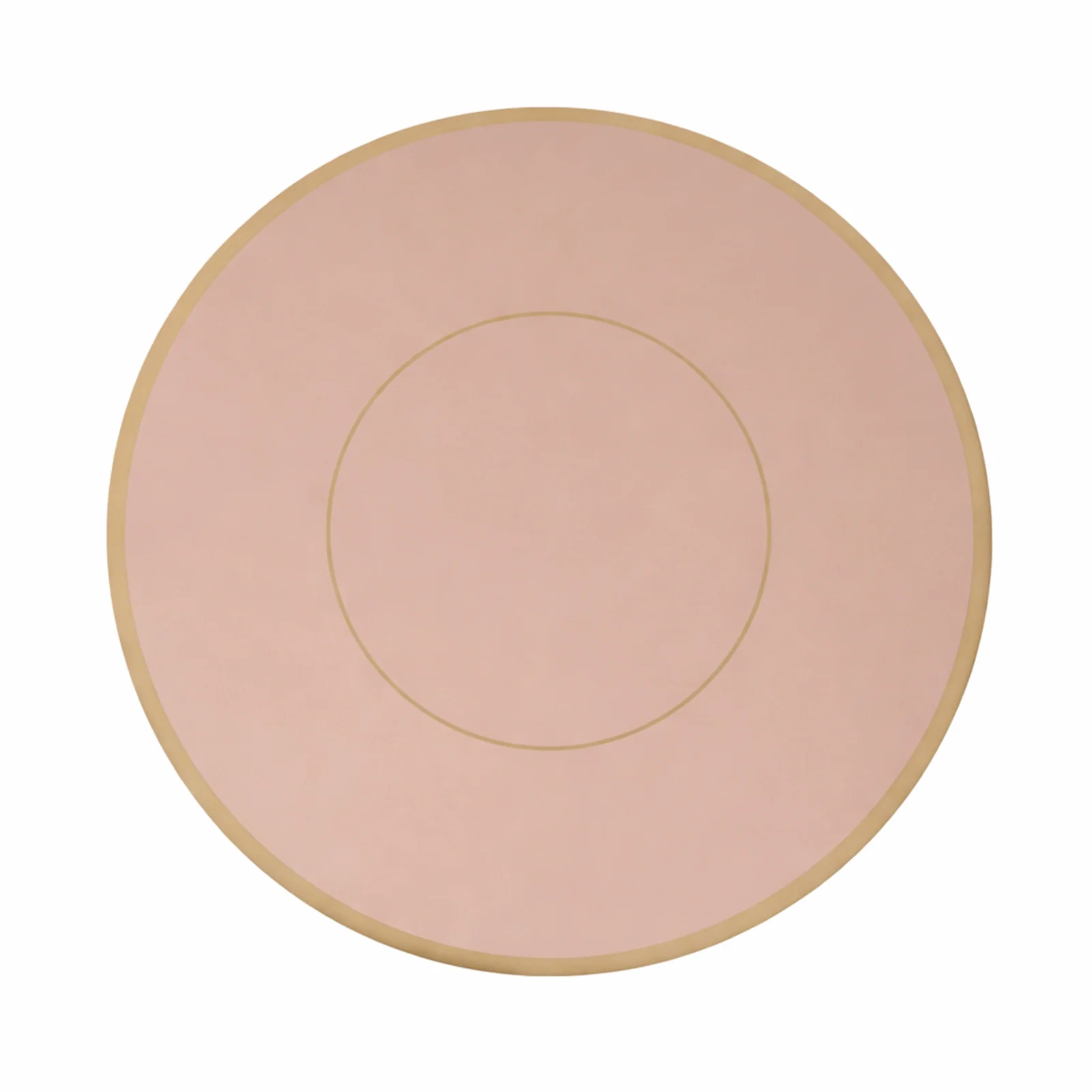 50 Pack Round Disposable Table Placemats 13" Dusty Rose with Gold Rim – Cardboard Charger Plates for Catering & Special Events, 128 GSM - Image 2
