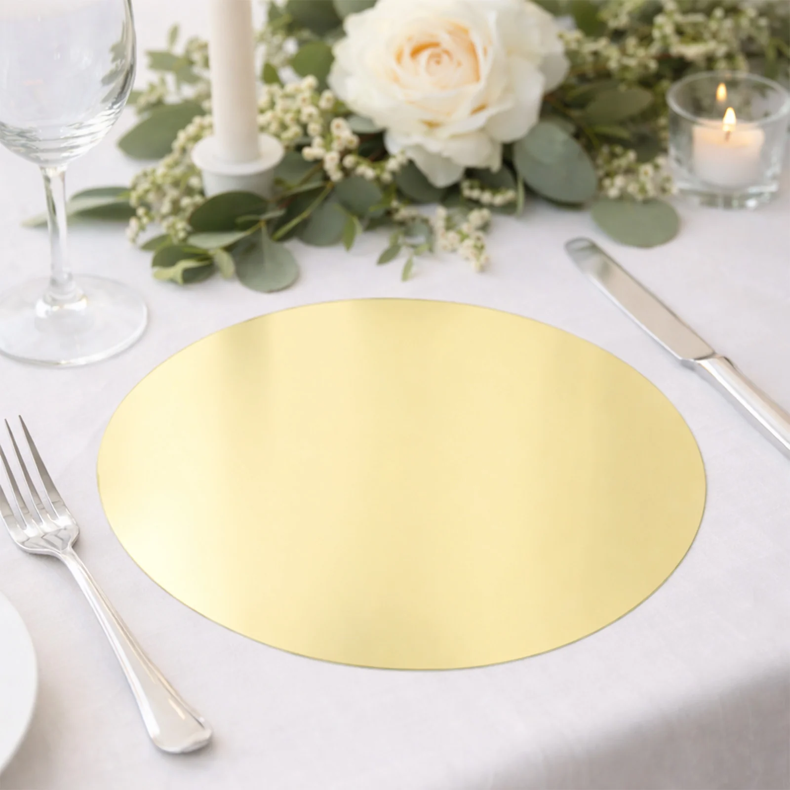 50 Pack Round Disposable Table Placemats 13" Gold – Cardboard Charger Plates for Catering & Special Events, 128 GSM - Image 8