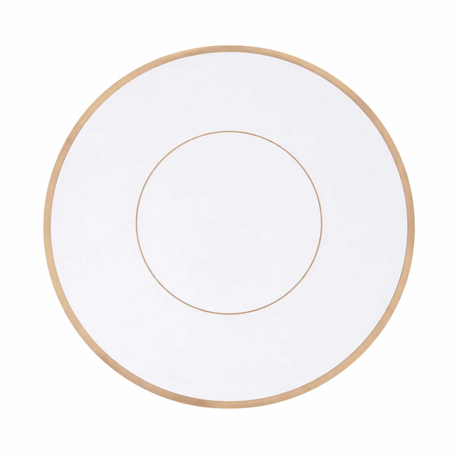 50 Pack Round Disposable Table Placemats 13" White with Gold Rim – Cardboard Charger Plates for Catering & Special Events, 128 GSM - Image 2